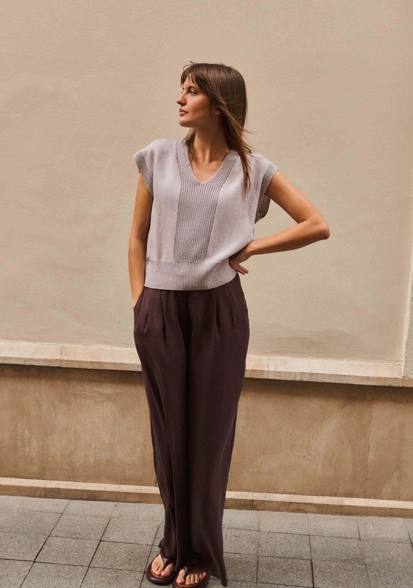 YAYA - BROEK - Bruin