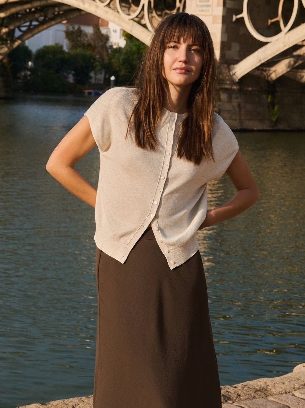 YAYA - VEST - Beige