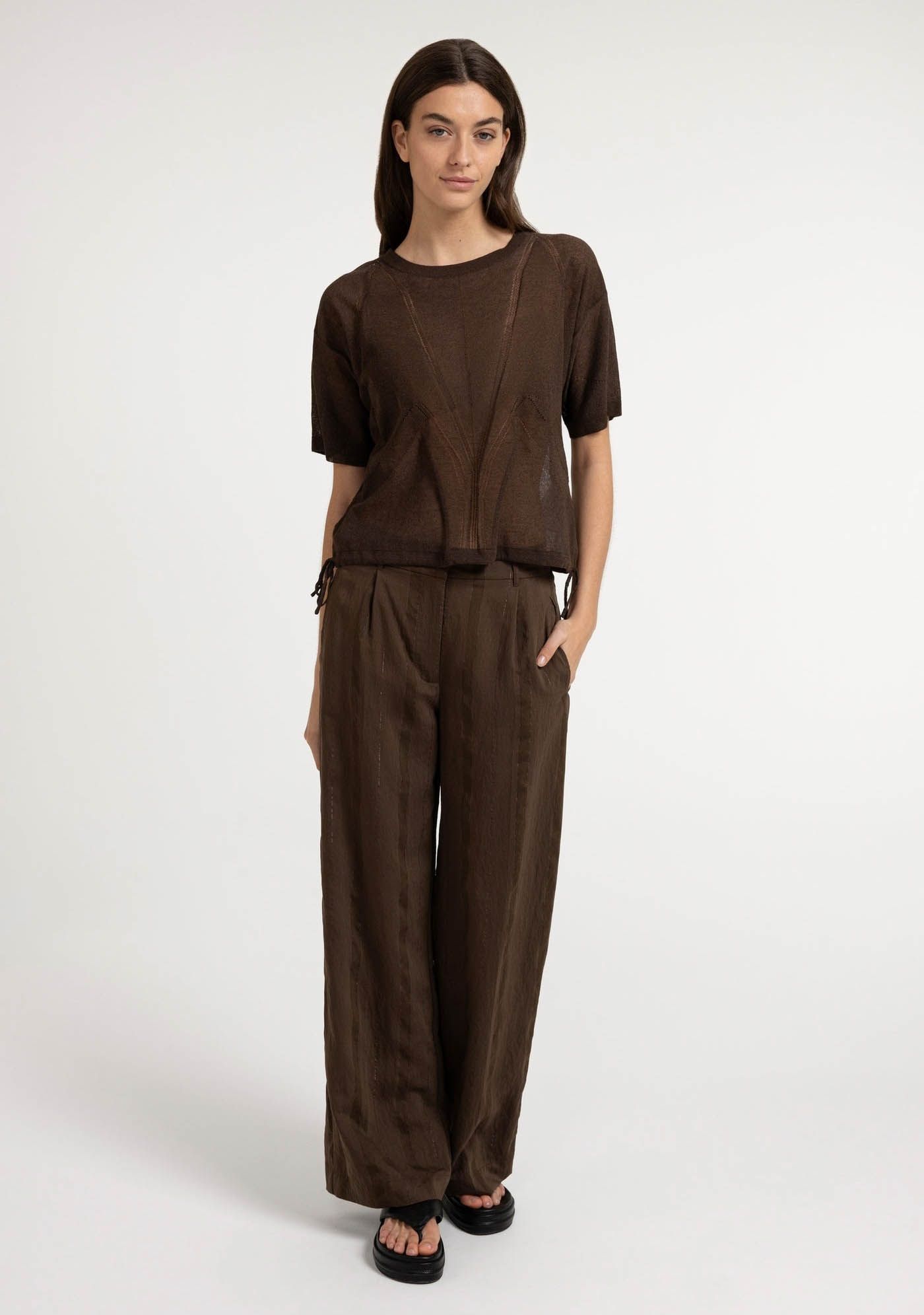 YAYA - BROEK - Bruin
