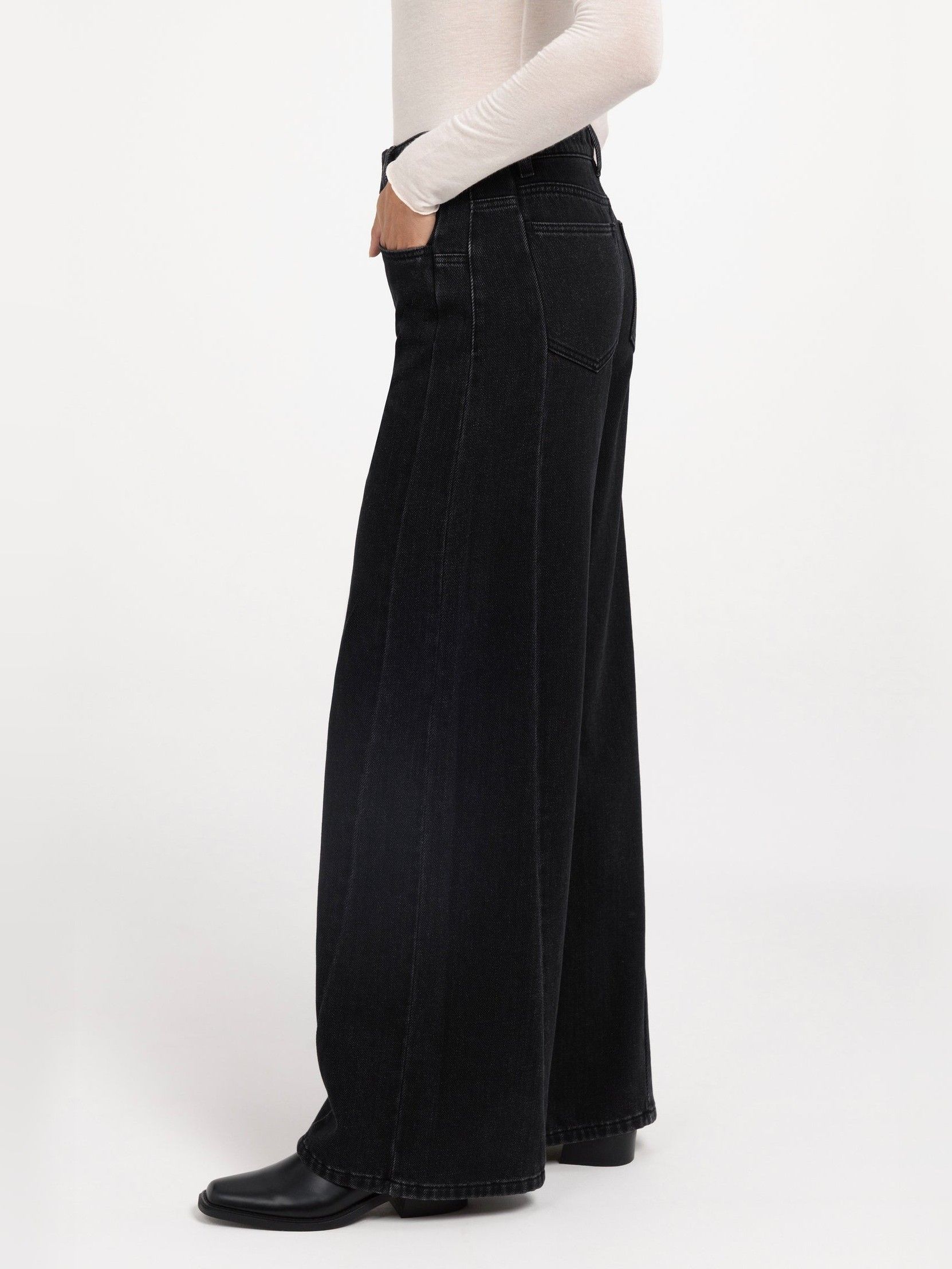 YAYA - JEANS - Zwart