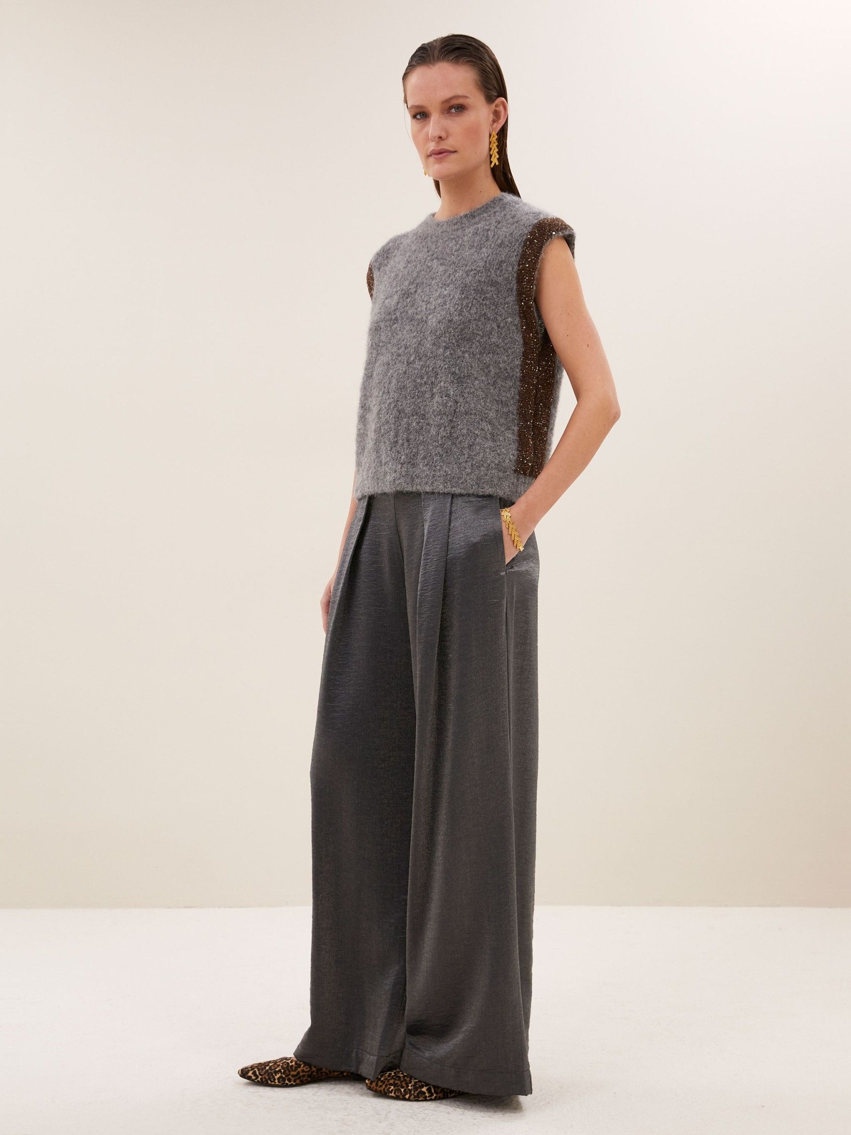 BY-BAR - BROEK - Grijs