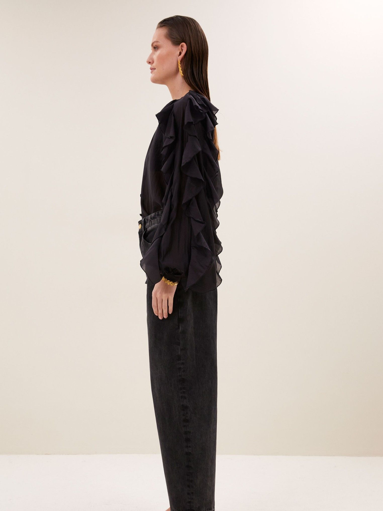 BY-BAR - BLOUSE - Zwart