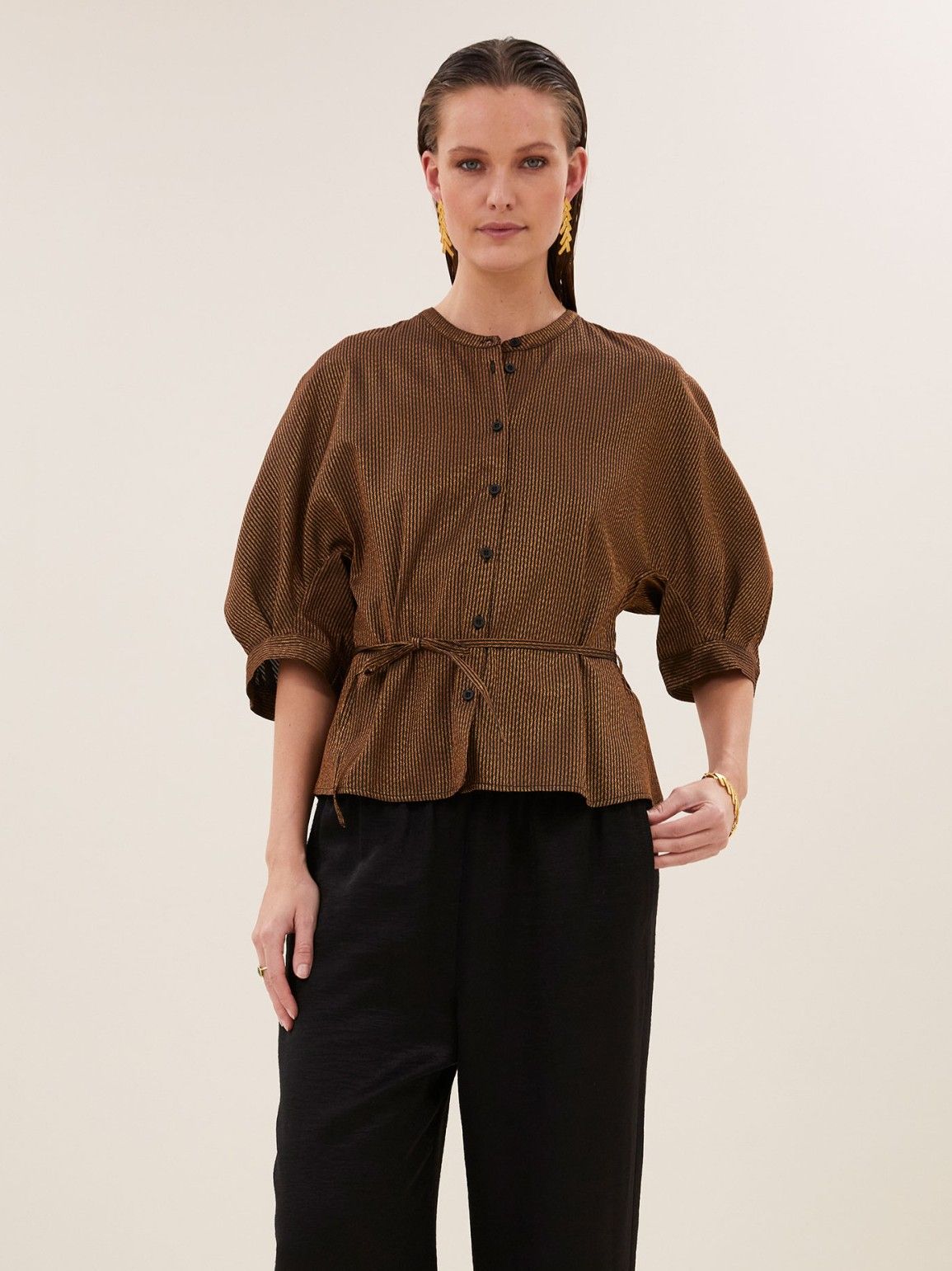 BY-BAR - BLOUSE - goud
