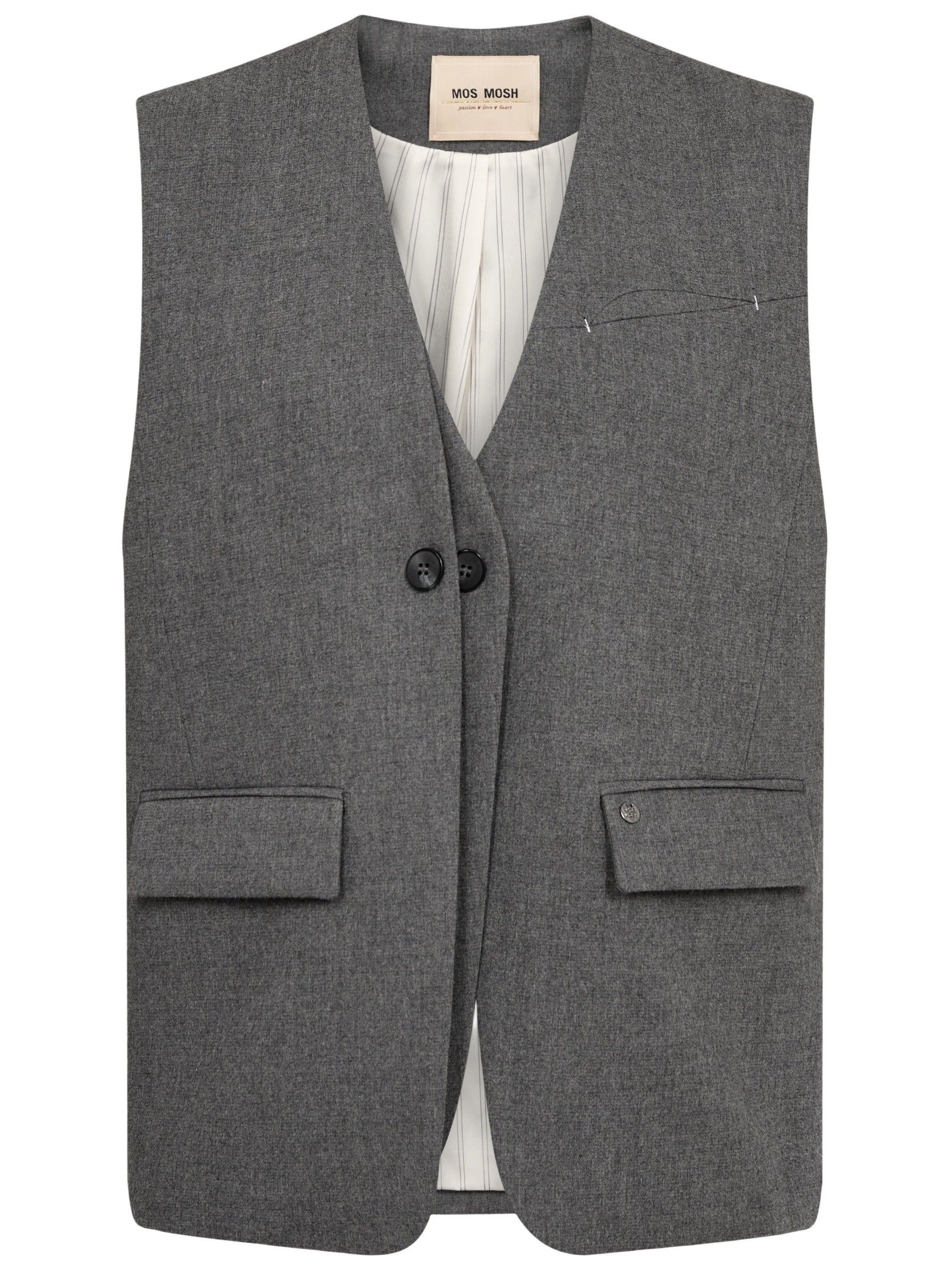 MOSMOSH - GILET - Grijs
