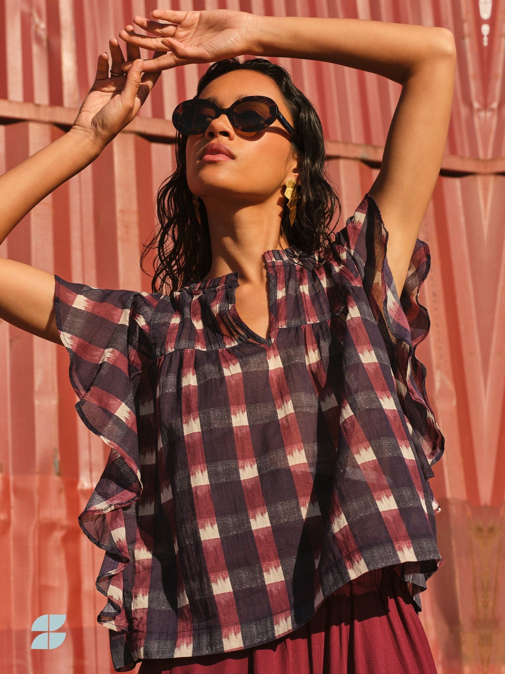 BY-BAR - BLOUSE - Rood