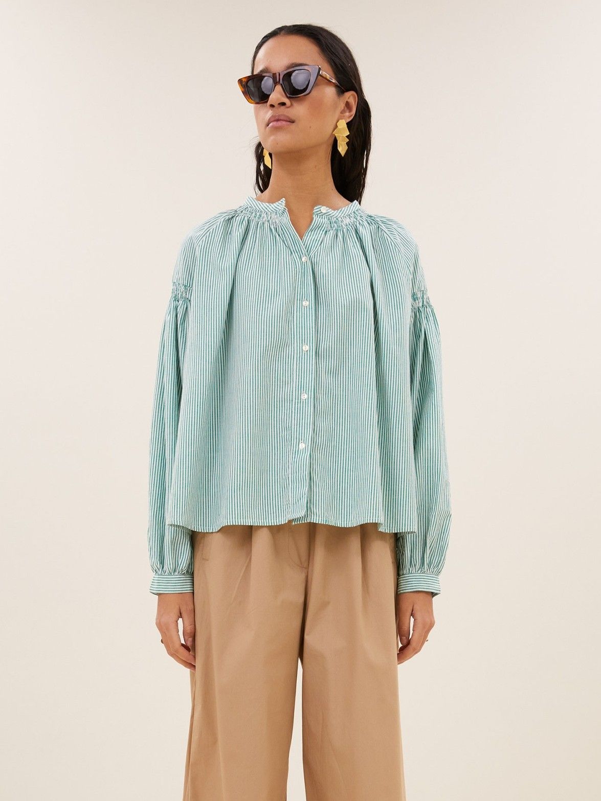 BY-BAR - BLOUSE - Groen