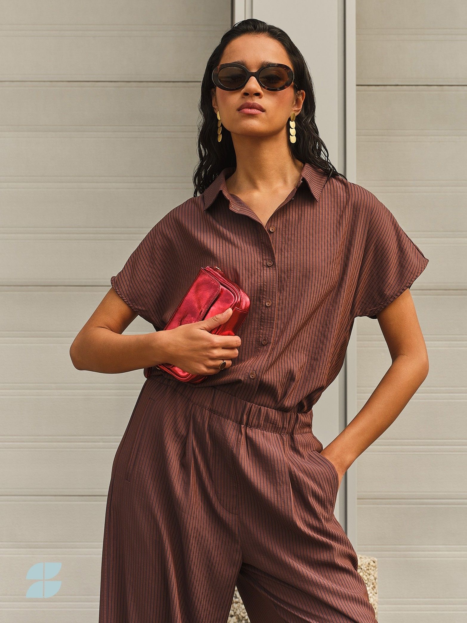 BY-BAR - BLOUSE - Bruin