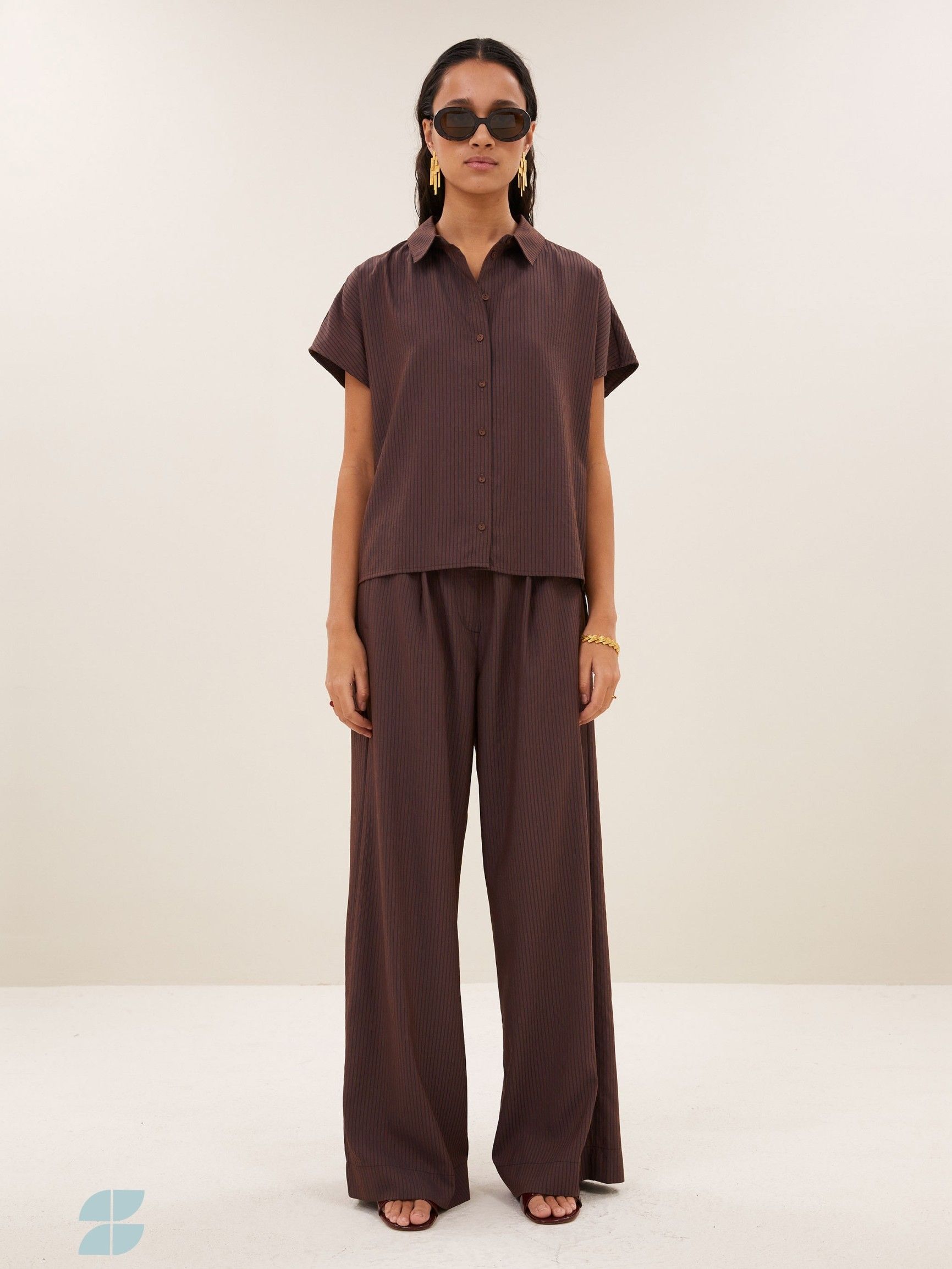 BY-BAR - BLOUSE - Bruin