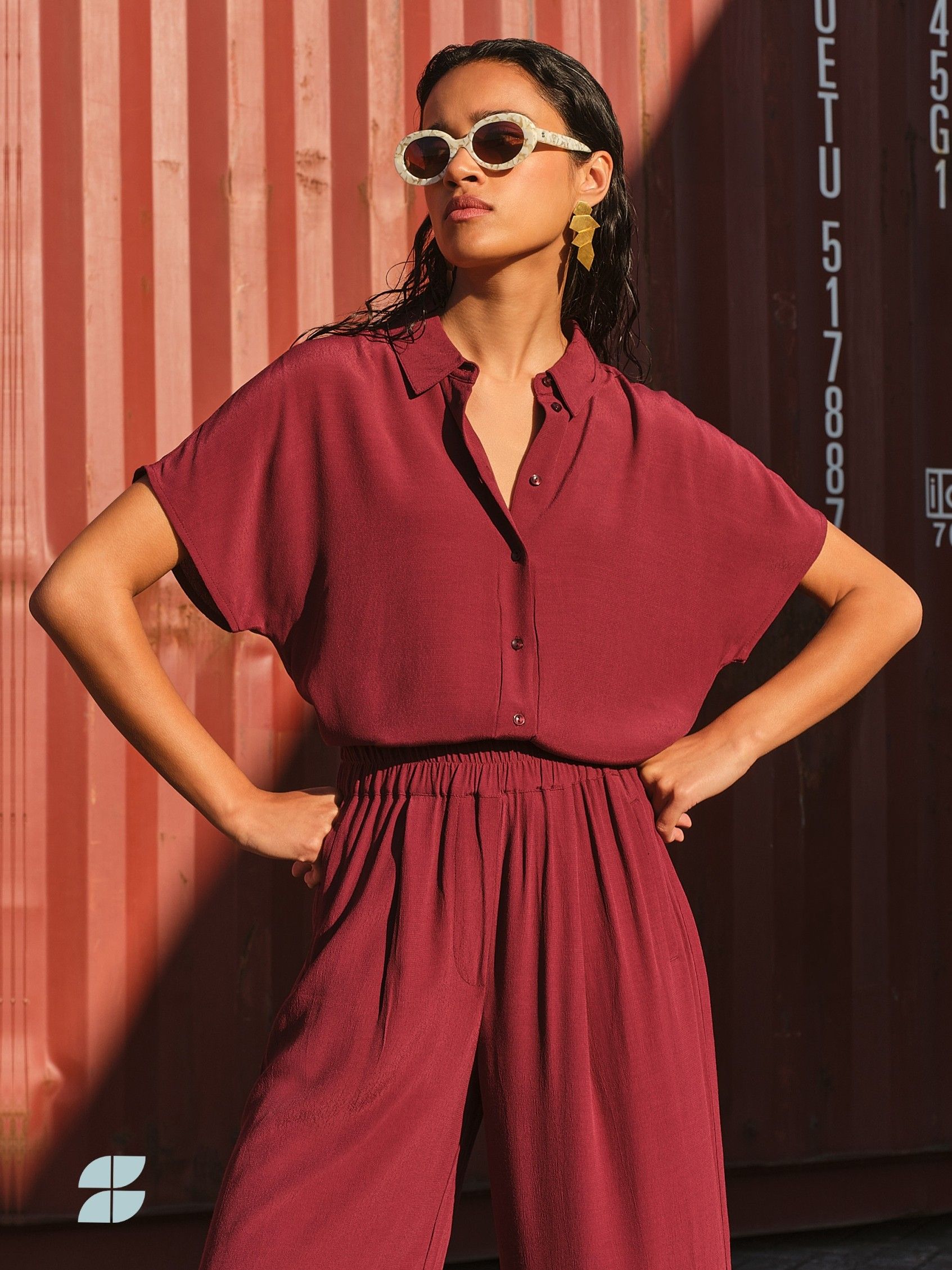 BY-BAR - BLOUSE - Rood