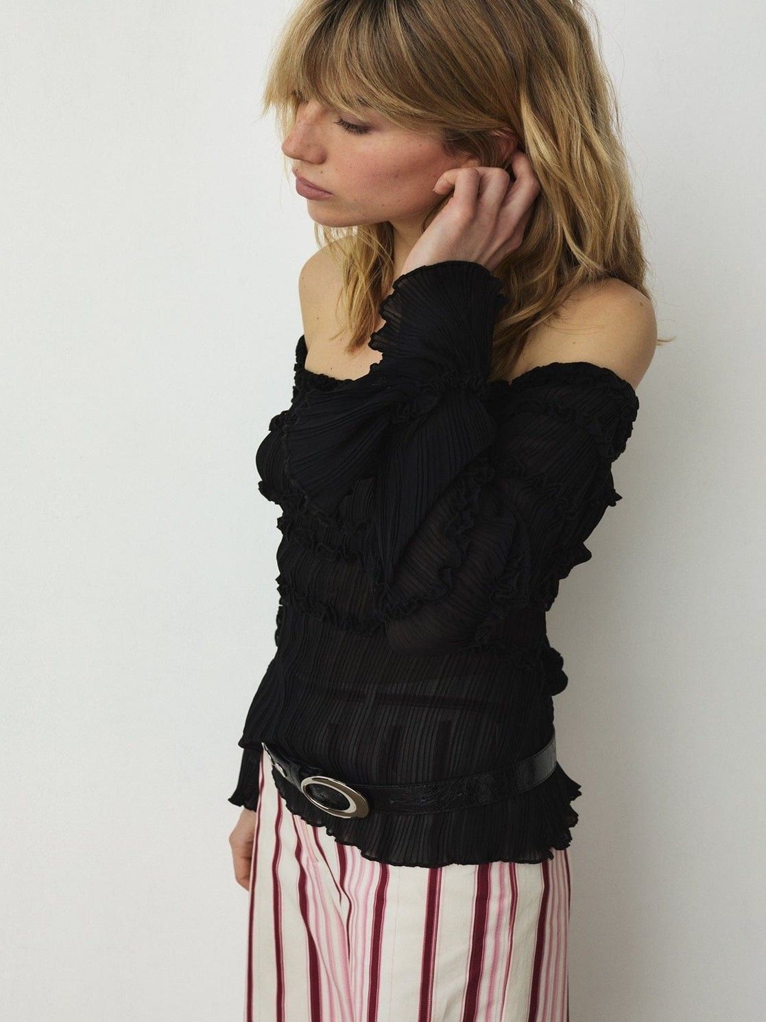 LAAGAM - BLOUSE - Zwart