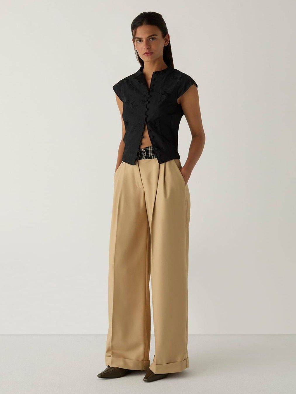 LAAGAM - BROEK - Beige