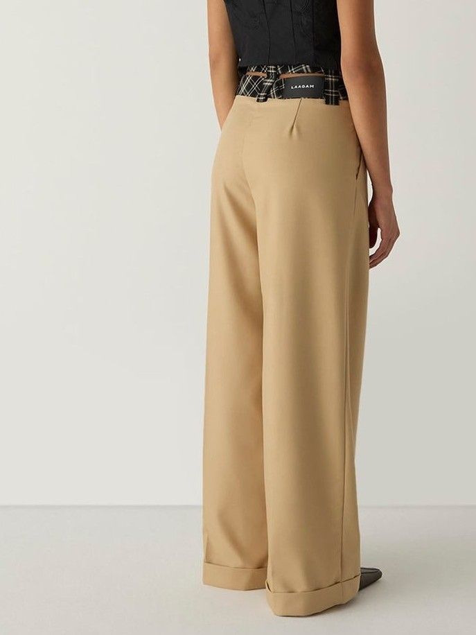 LAAGAM - BROEK - Beige