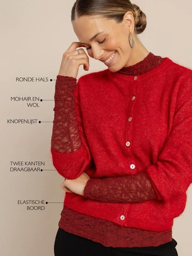 STUDIO ANNELOES - VEST - Rood