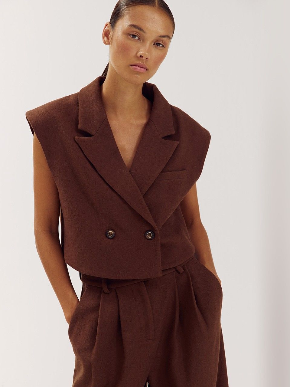 HARPER & YVE - GILET - Bruin