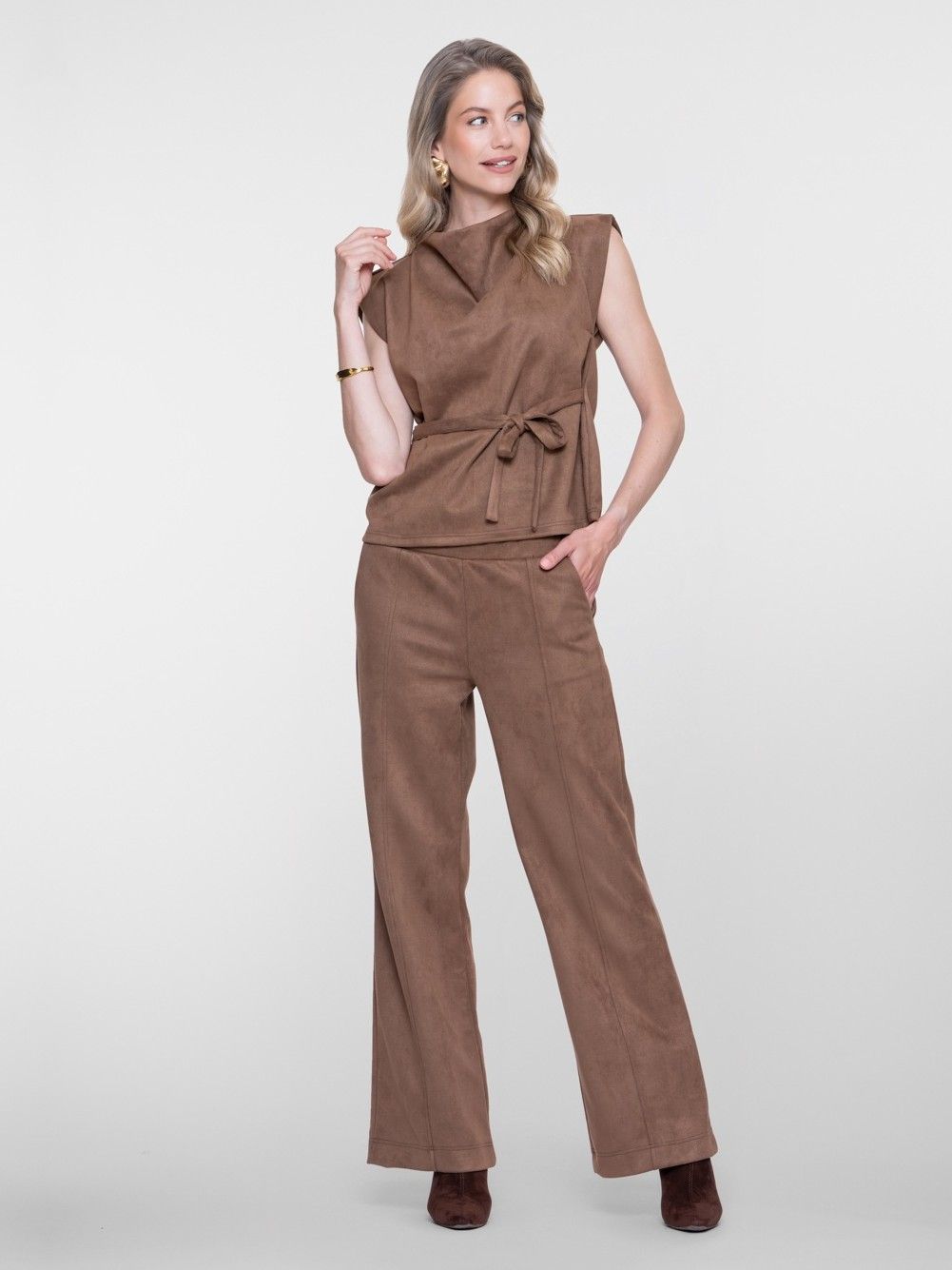 GEISHA - BROEK - Bruin