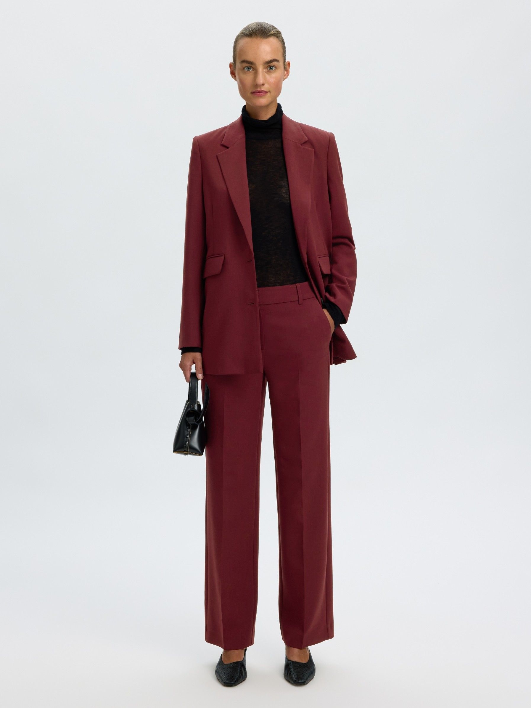 SELECTED FEMME - BROEK - Rood