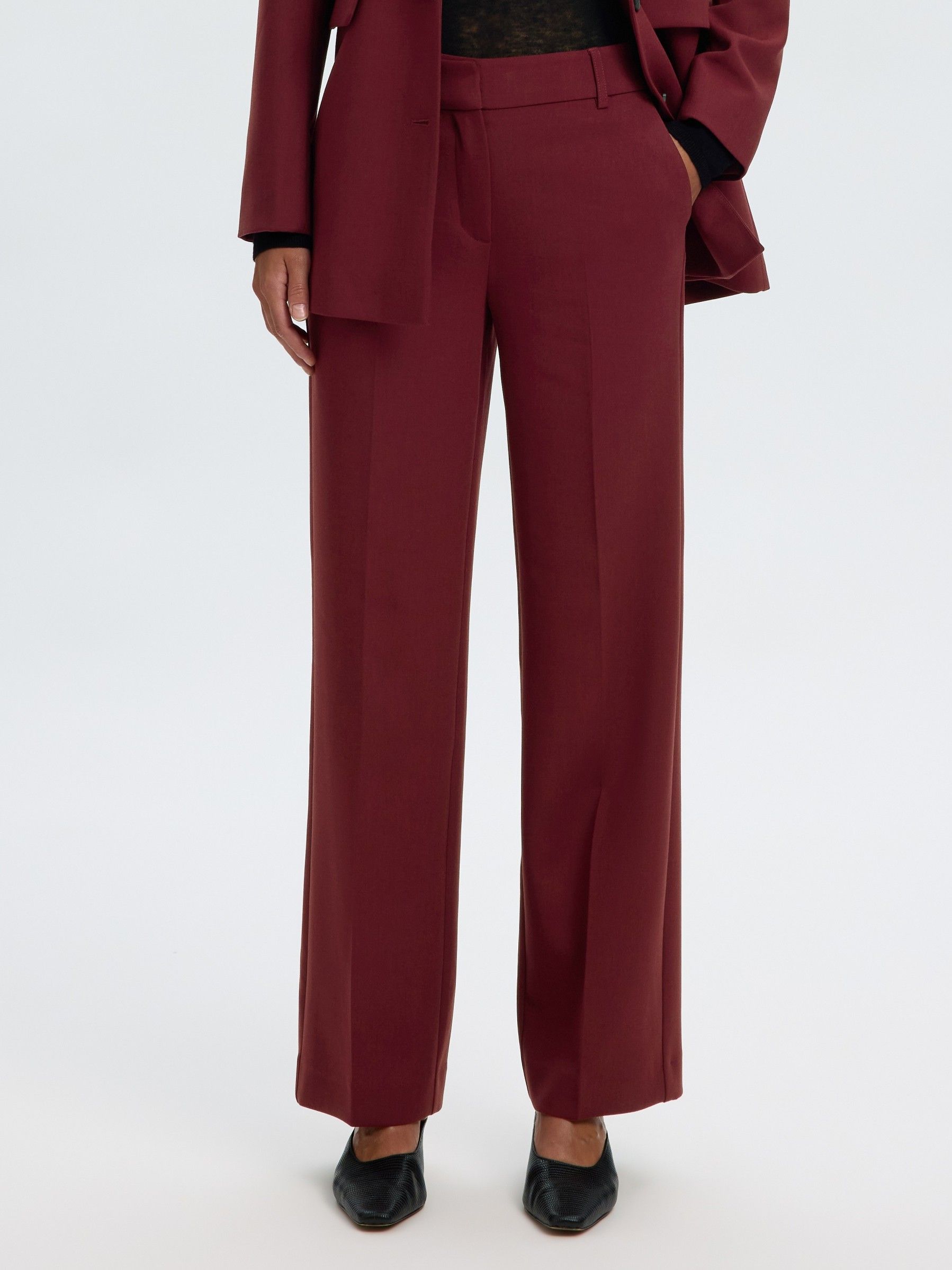 SELECTED FEMME - BROEK - Rood