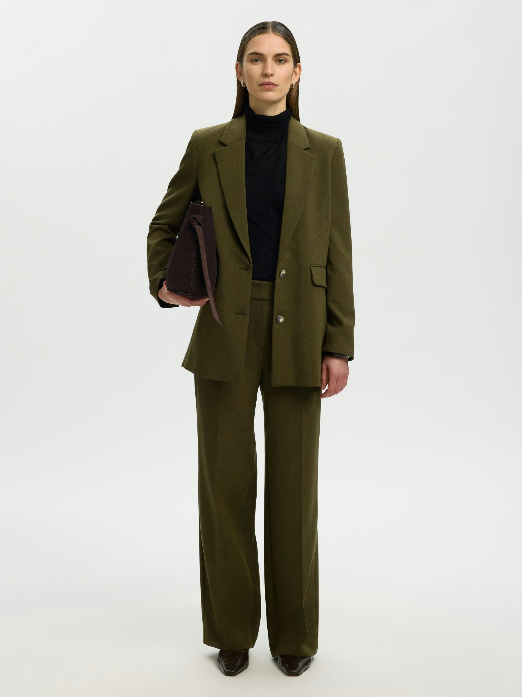 SELECTED FEMME - BROEK - Groen