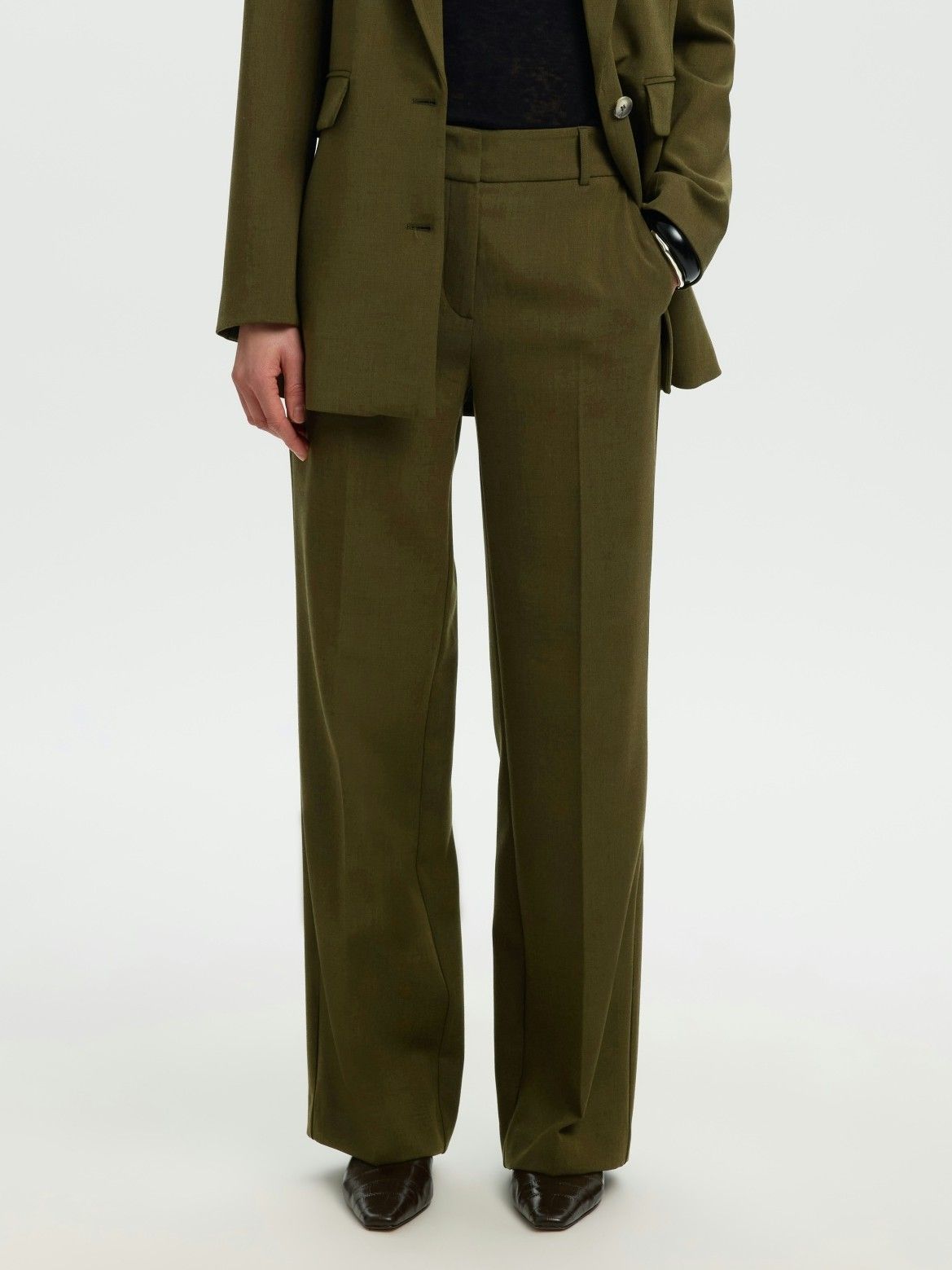 SELECTED FEMME - BROEK - Groen
