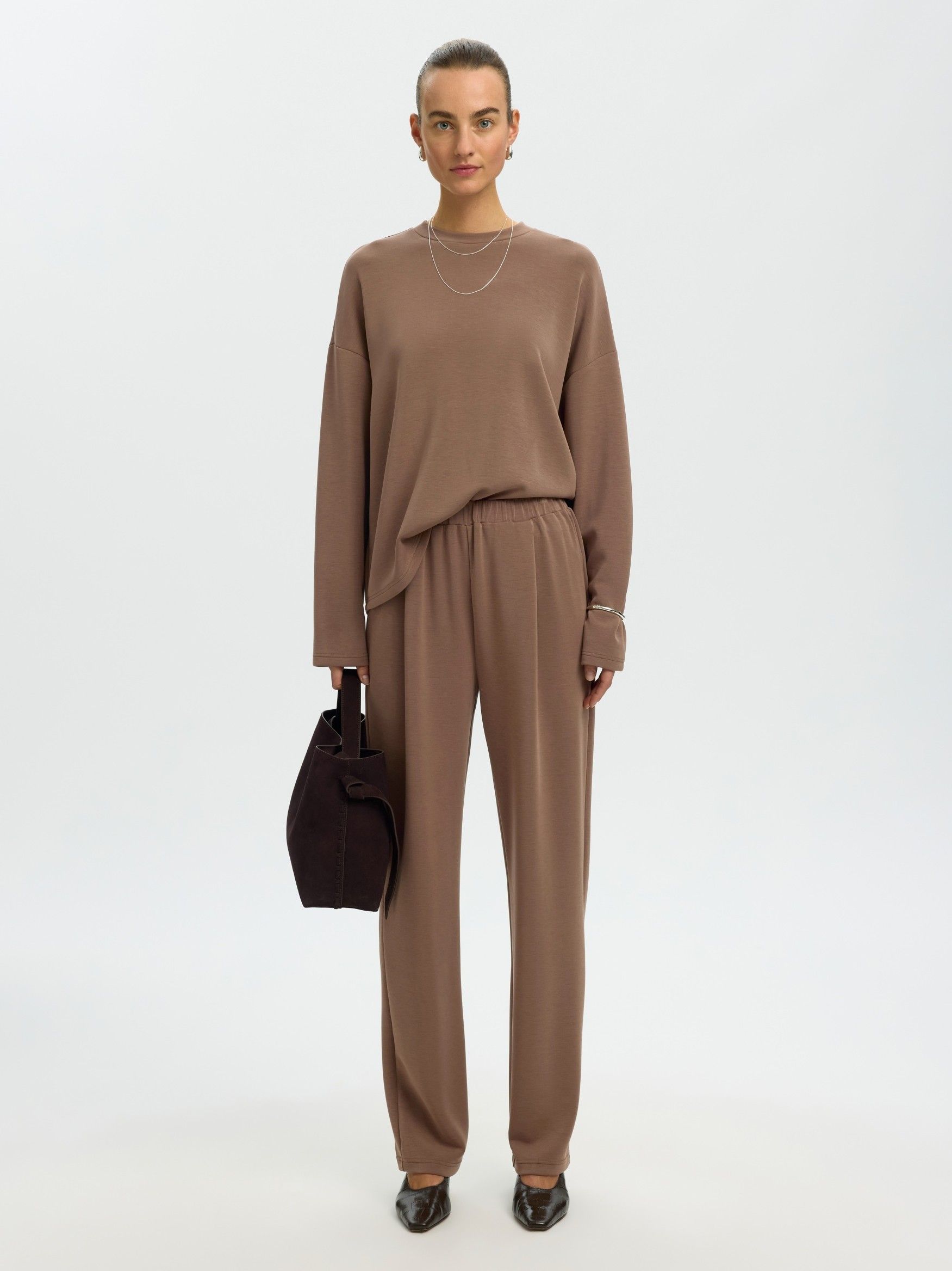 SELECTED FEMME - BROEK - Bruin