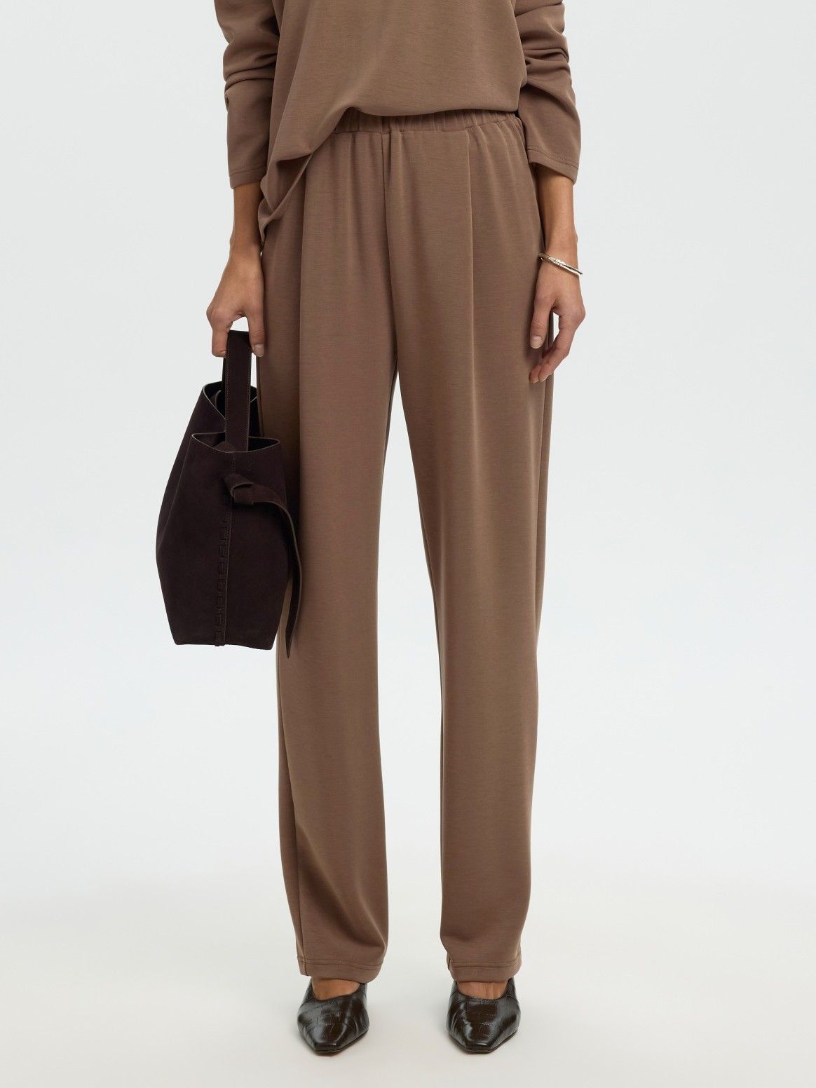 SELECTED FEMME - BROEK - Bruin