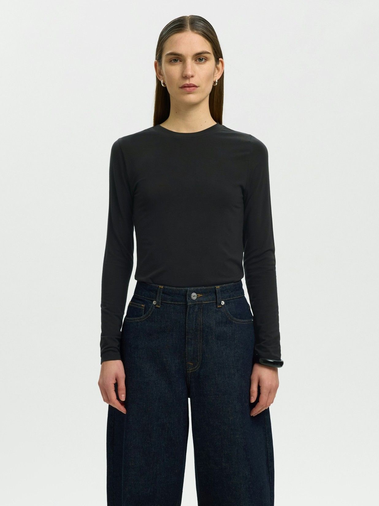 SELECTED FEMME - SHIRT - Zwart