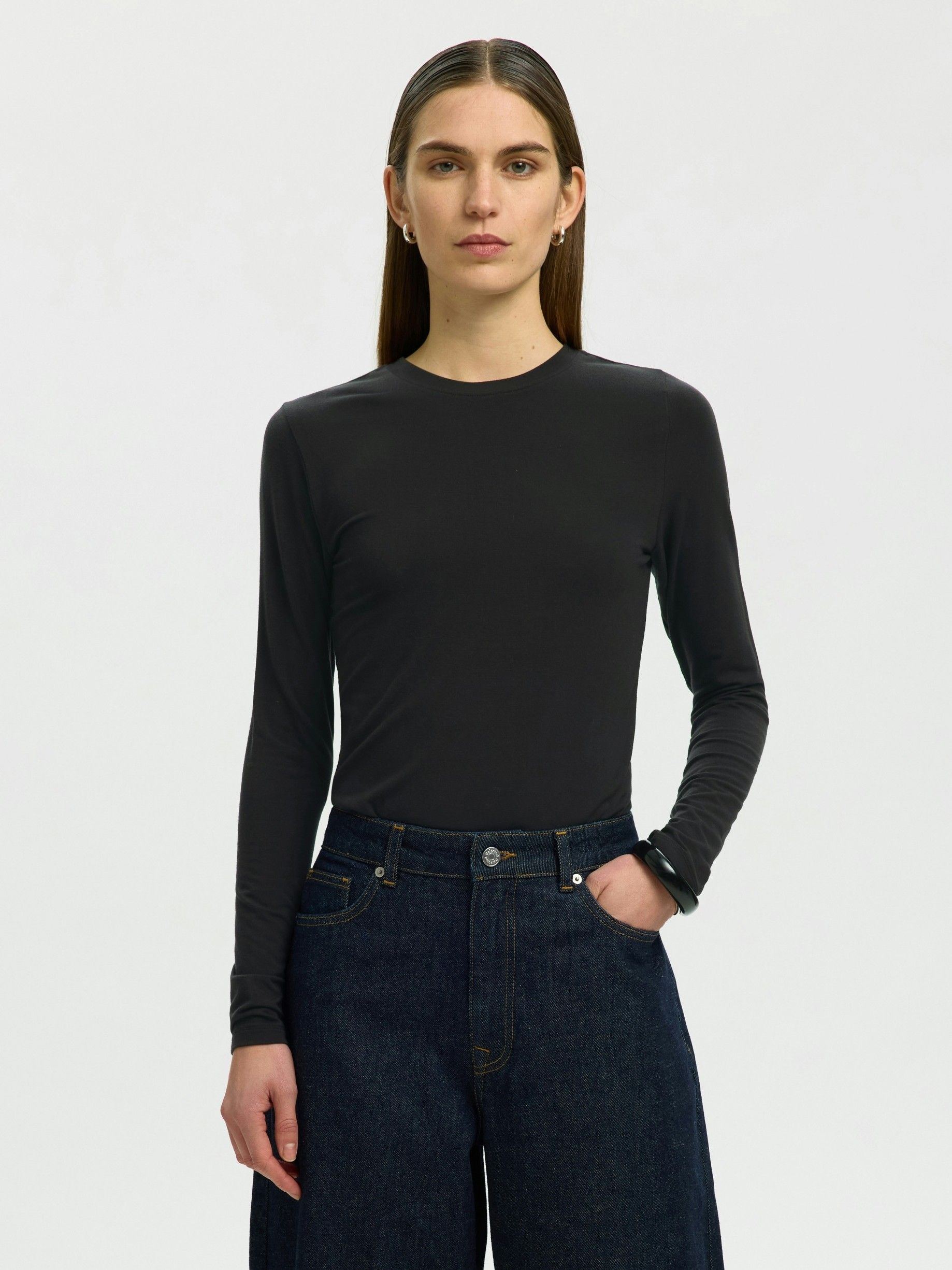 SELECTED FEMME - SHIRT - Zwart