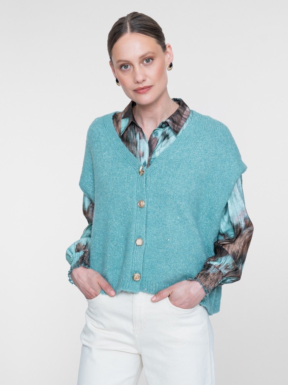 GEISHA - GILET - Groen