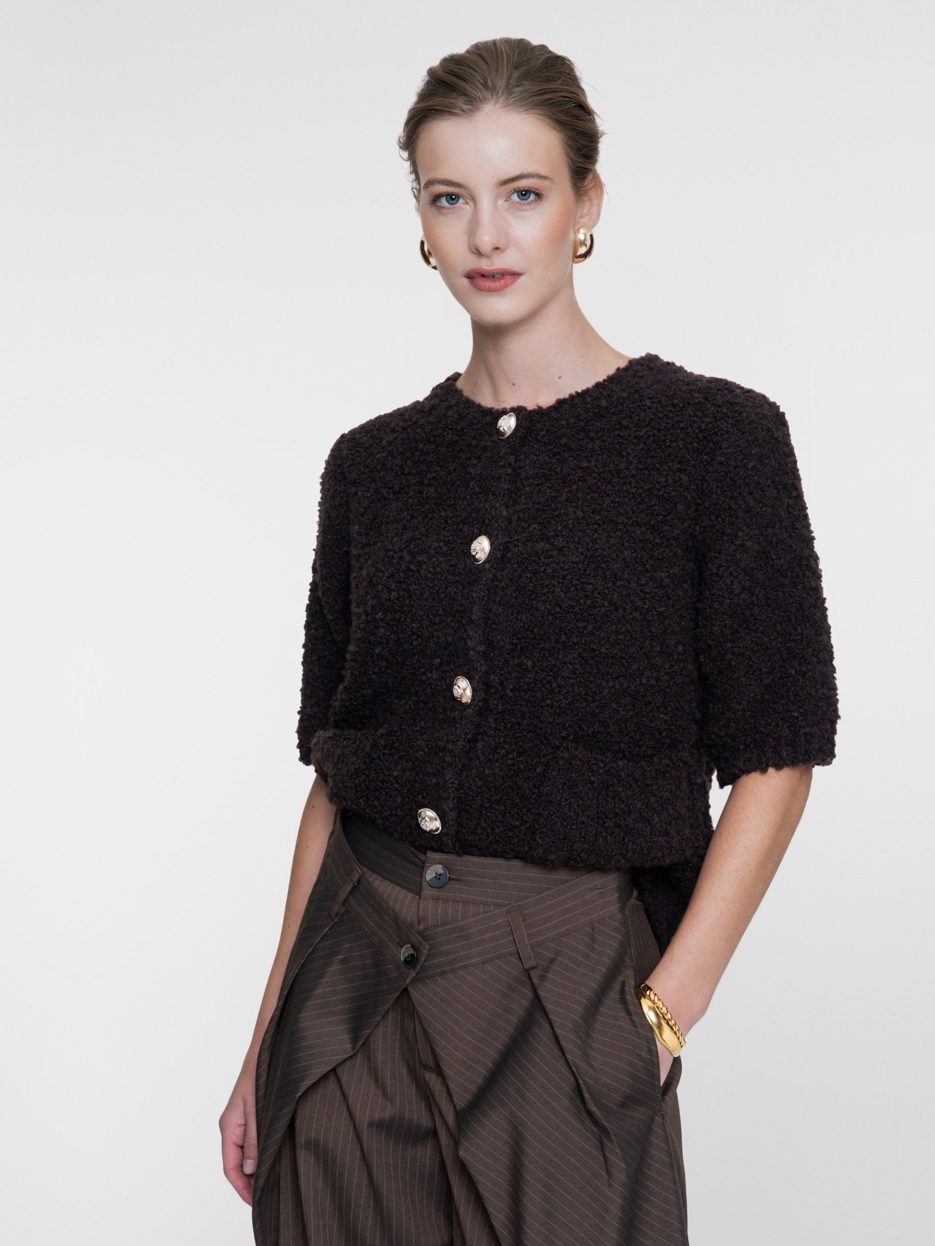 GEISHA - VEST - Bruin