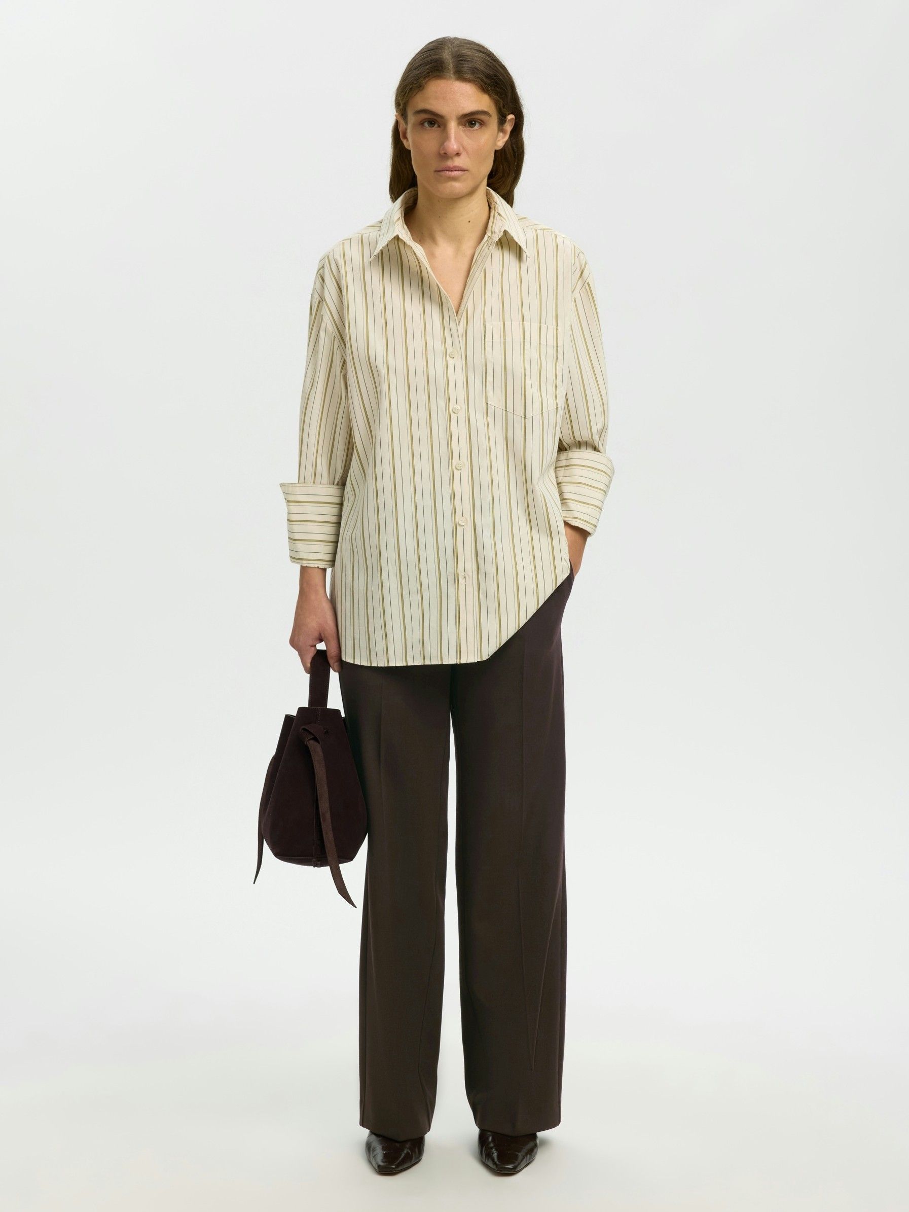SELECTED FEMME - BROEK - Bruin