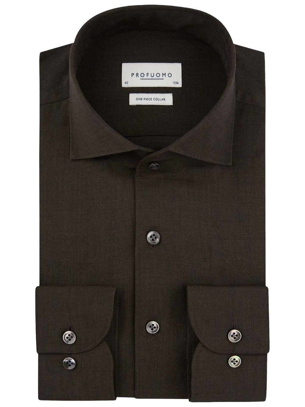 PROFUOMO - OVERHEMD - Bruin
