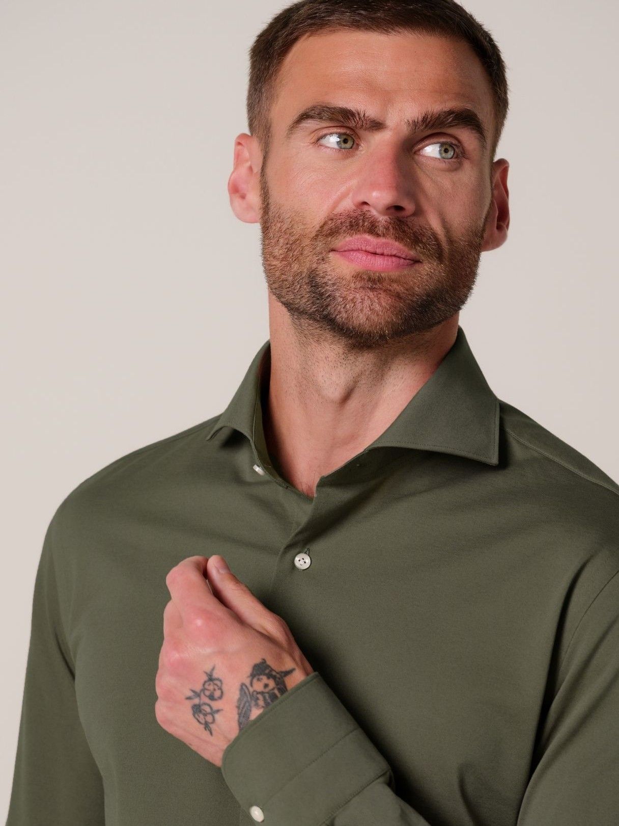 PROFUOMO - OVERHEMD - Groen