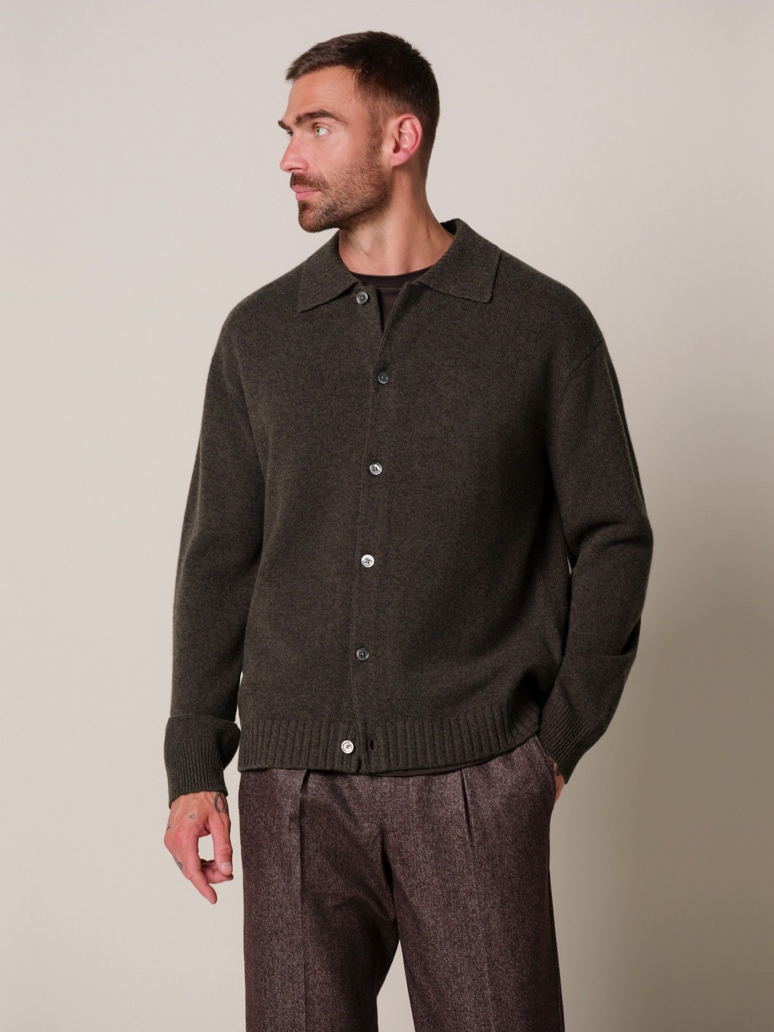 PROFUOMO - VEST - Bruin