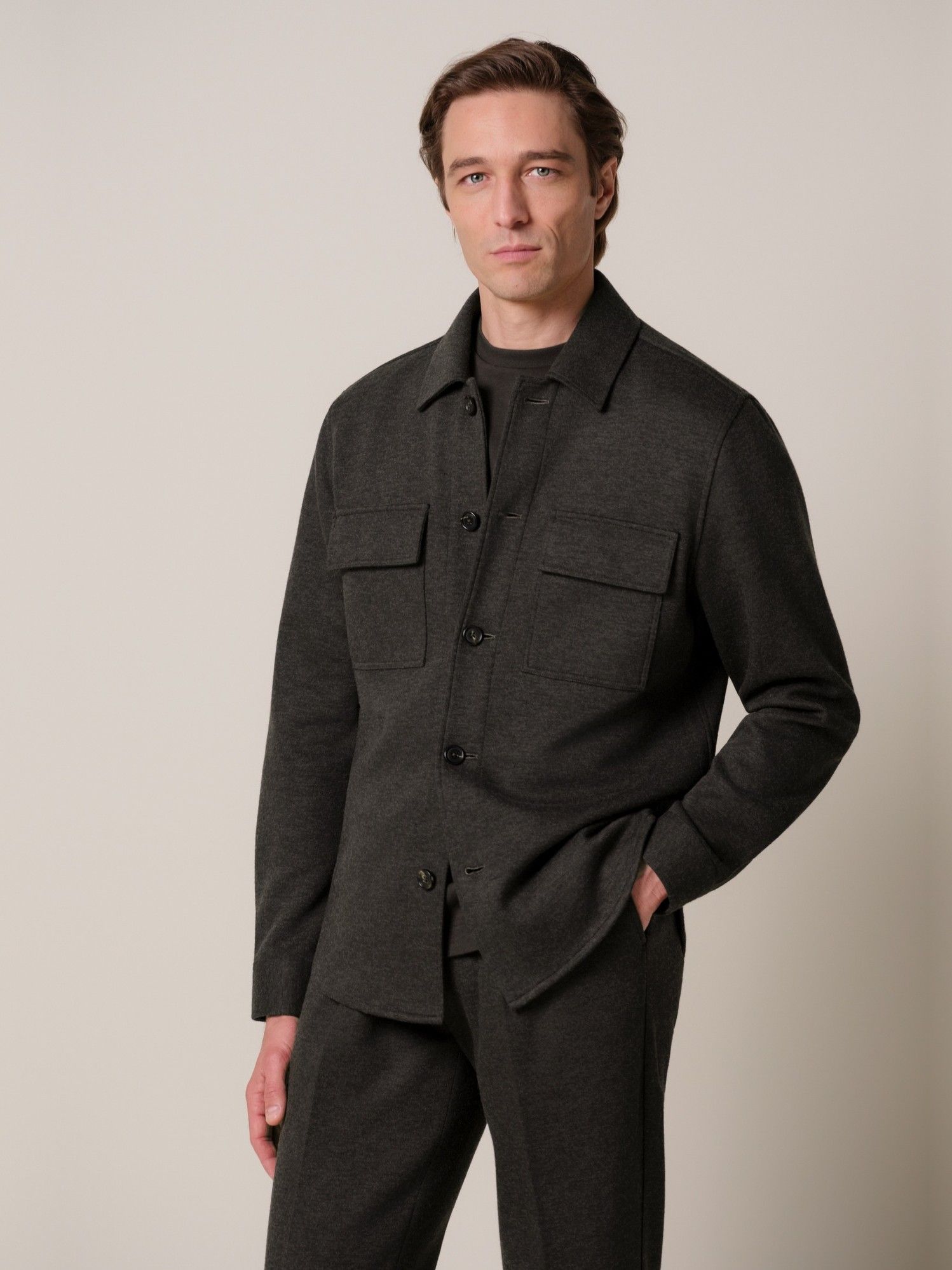 PROFUOMO - OVERSHIRT - Bruin