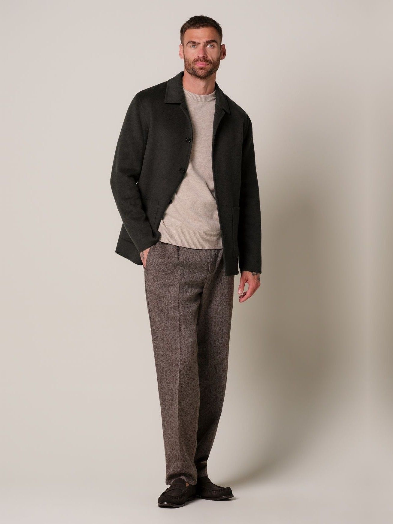 PROFUOMO - OVERSHIRT - Bruin