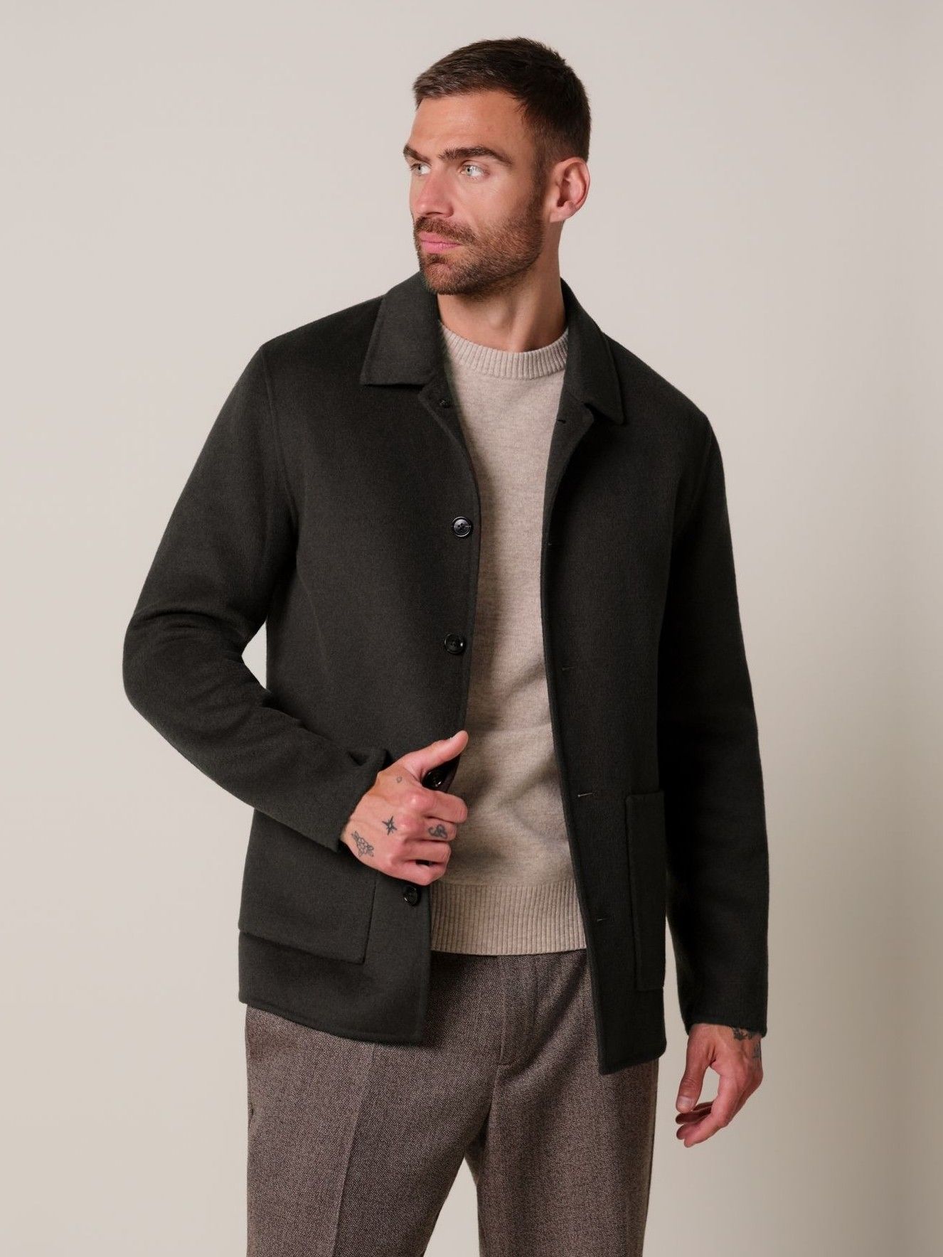 PROFUOMO - OVERSHIRT - Bruin