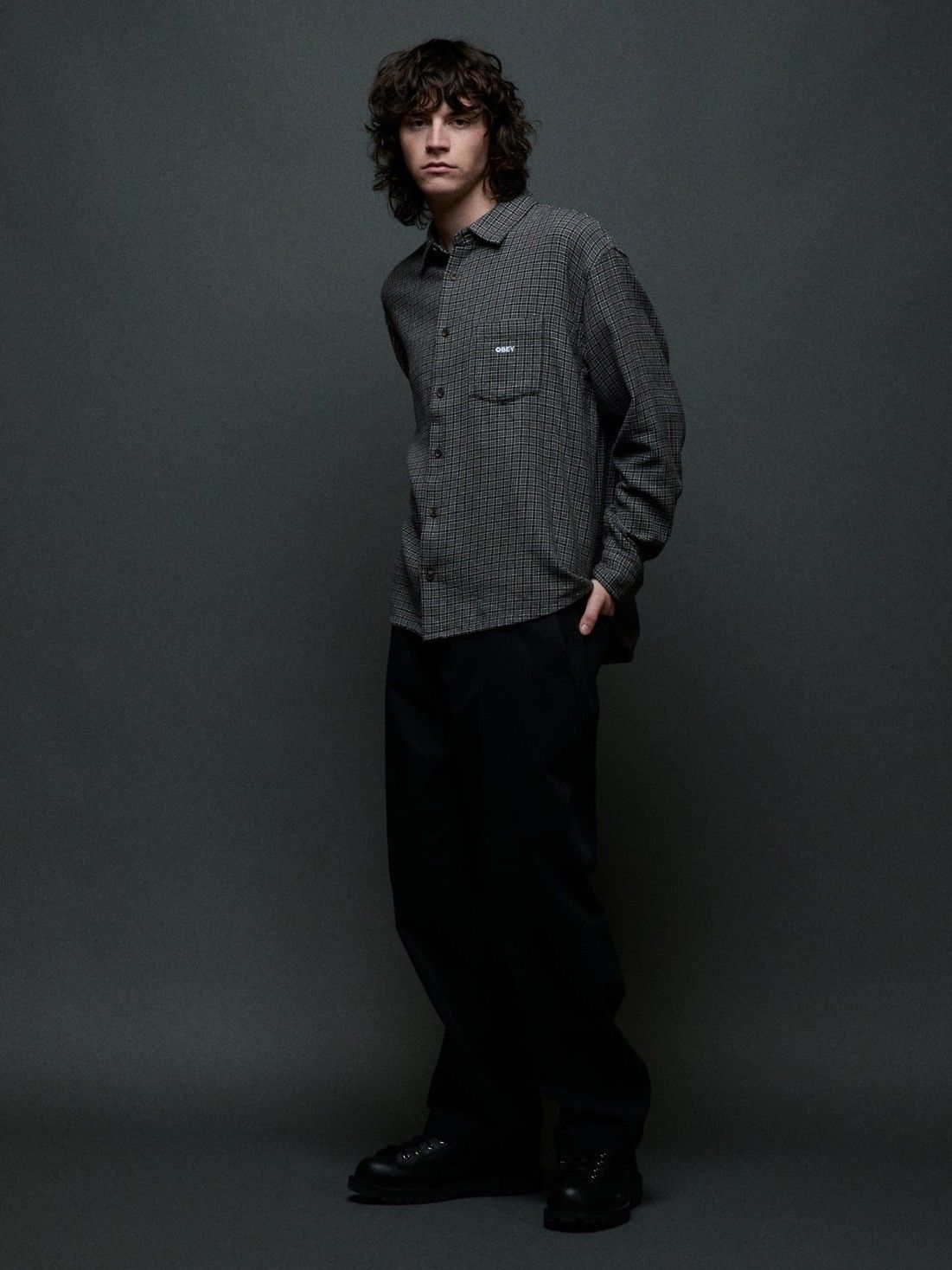 OBEY - OVERSHIRT - Zwart