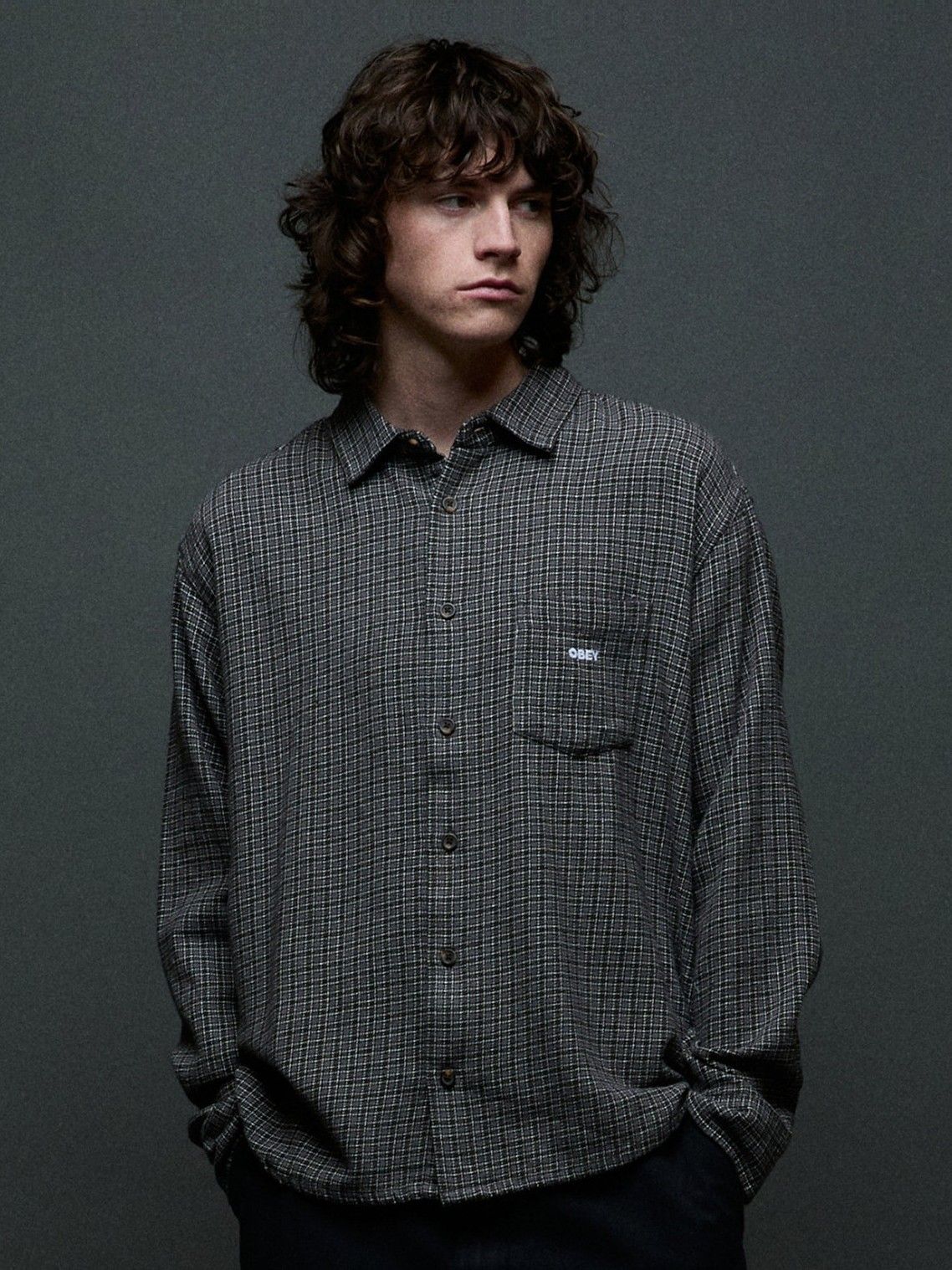 OBEY - OVERSHIRT - Zwart
