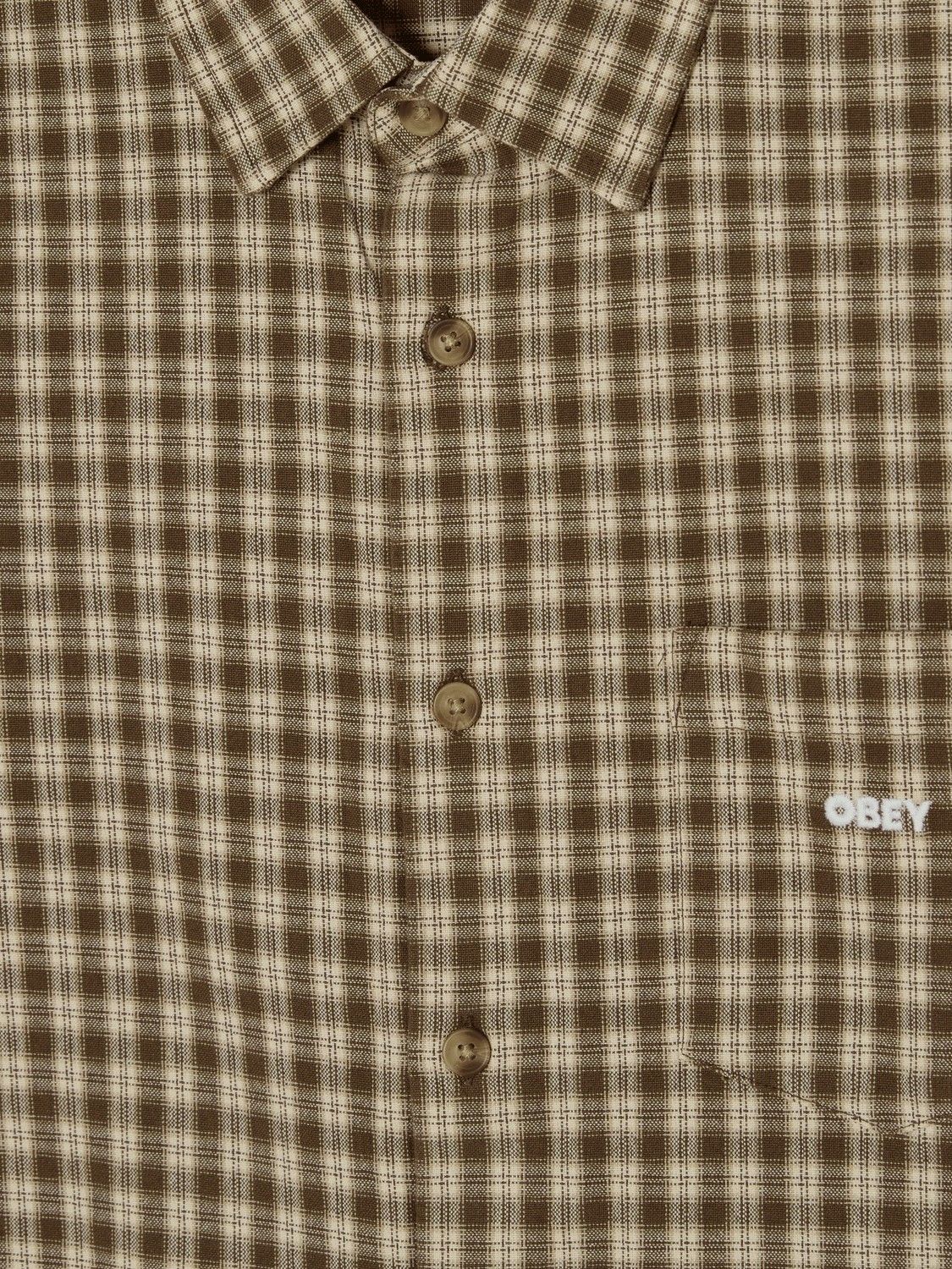OBEY - OVERHEMD - Bruin