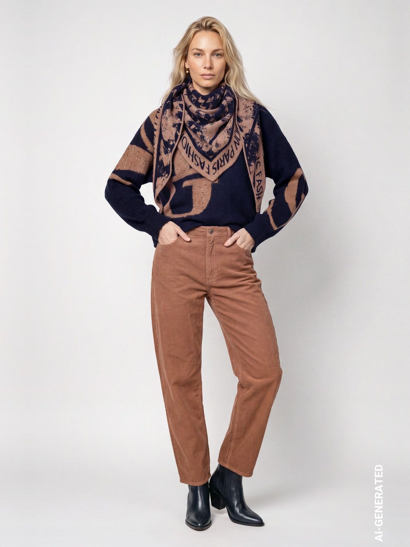 MONARI - BROEK - Bruin