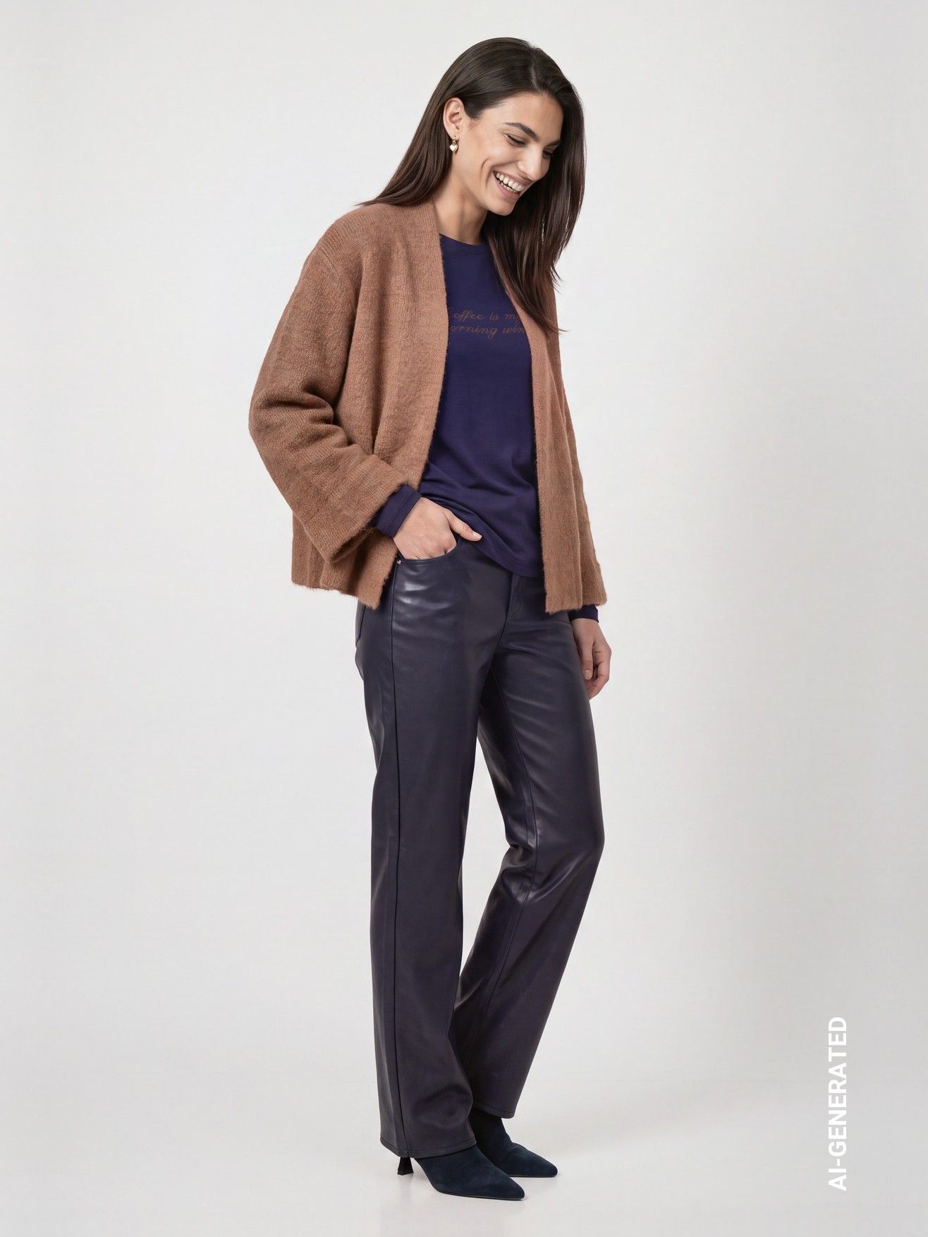 MONARI - VEST - Bruin