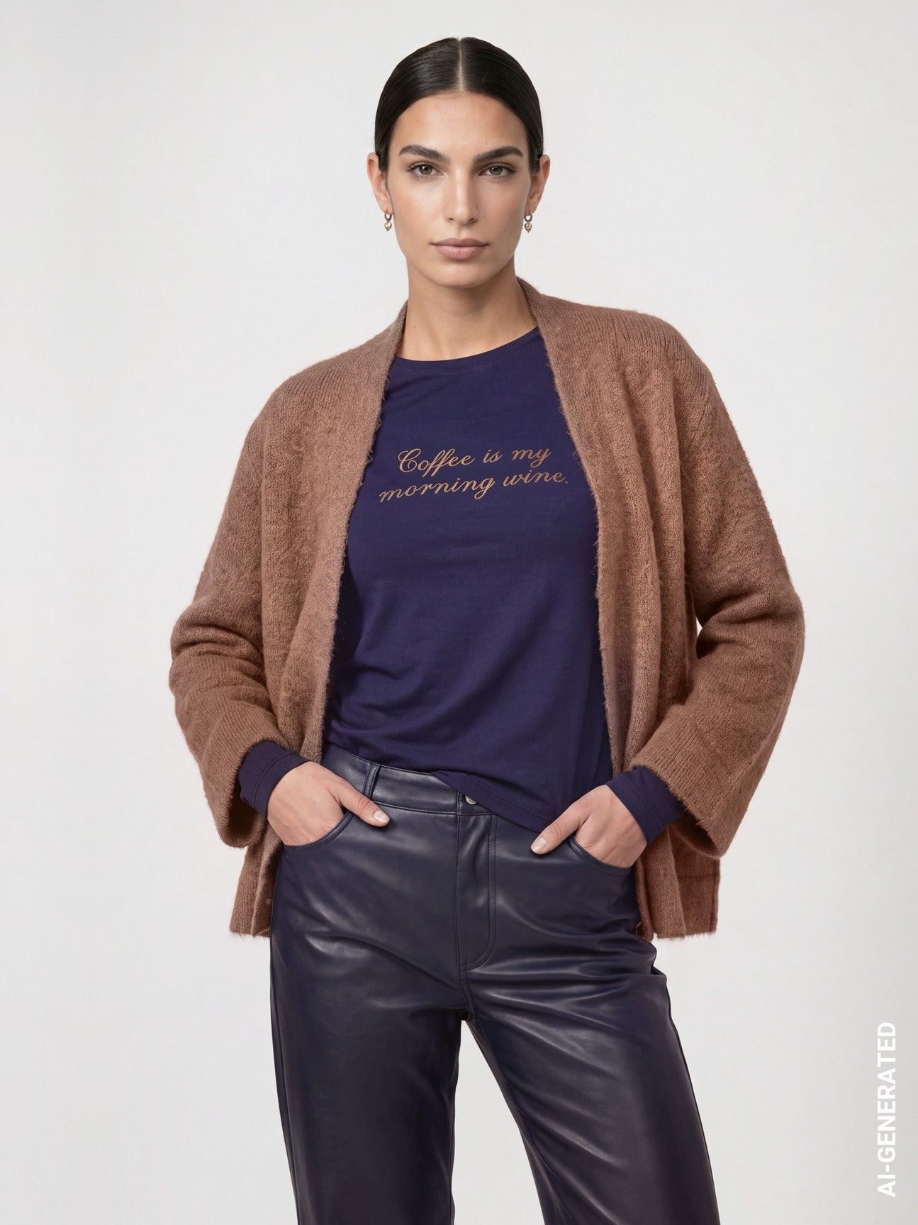 MONARI - VEST - Bruin