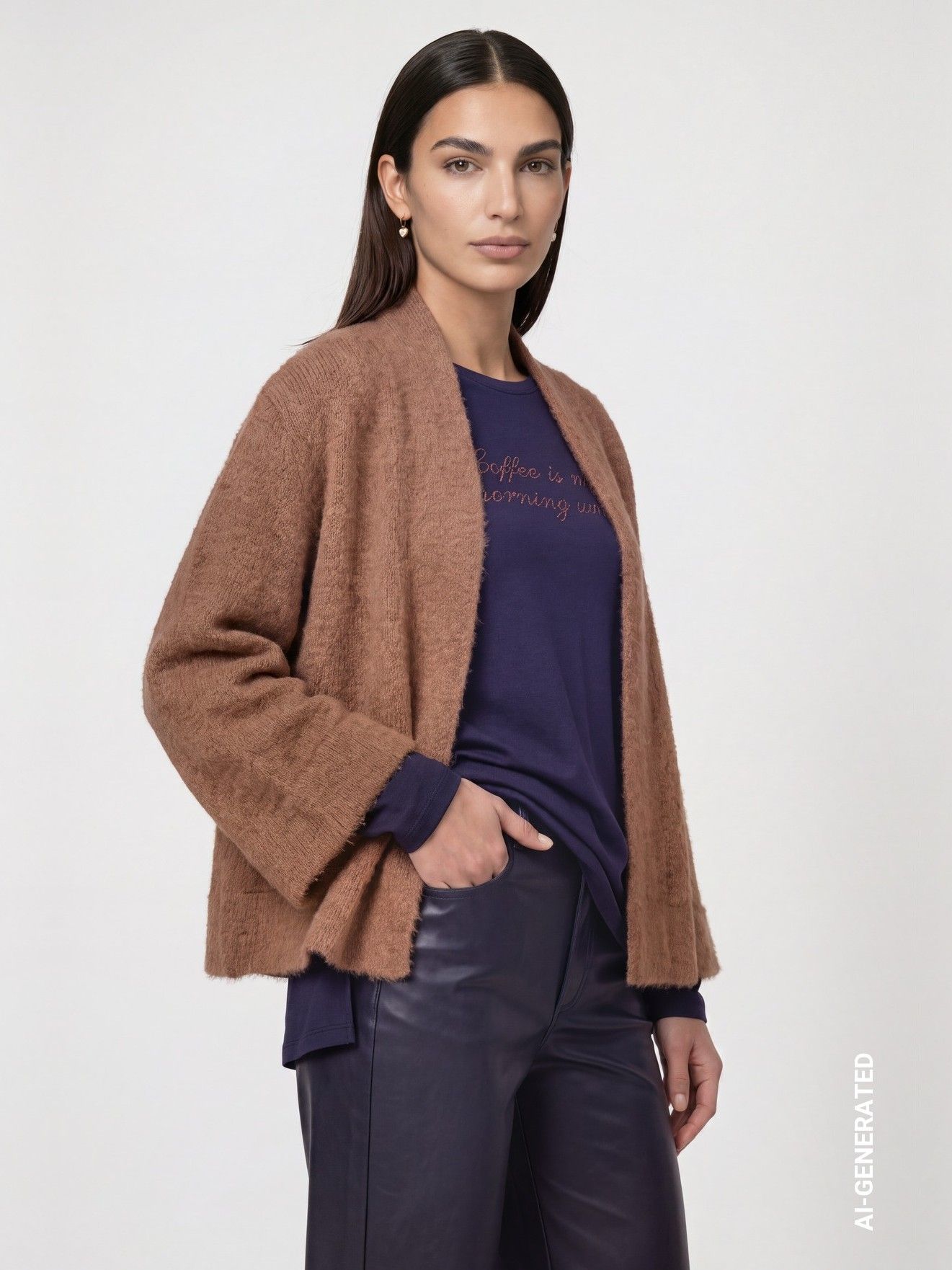 MONARI - VEST - Bruin