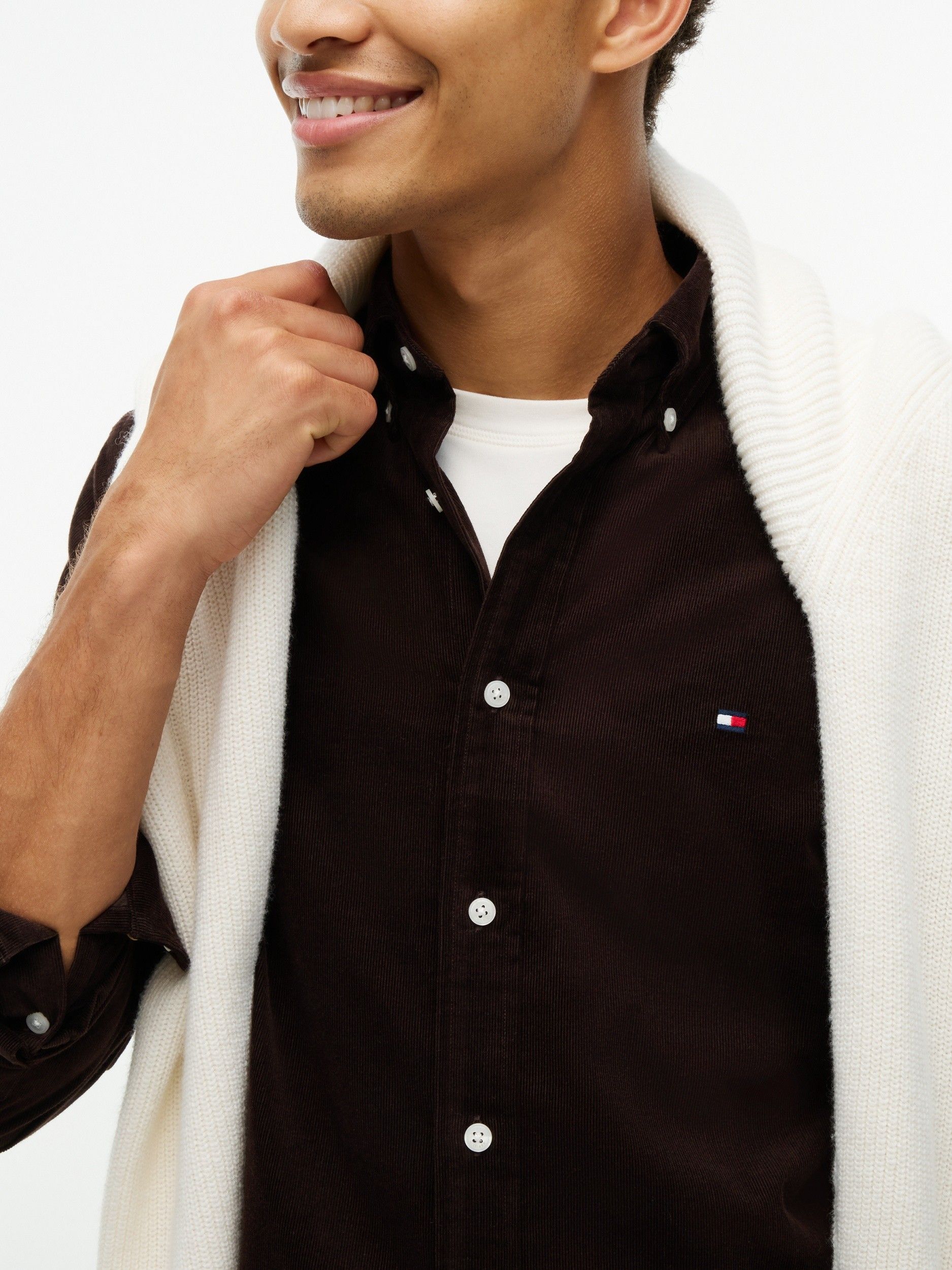TOMMY HILFIGER - OVERHEMD - Bruin