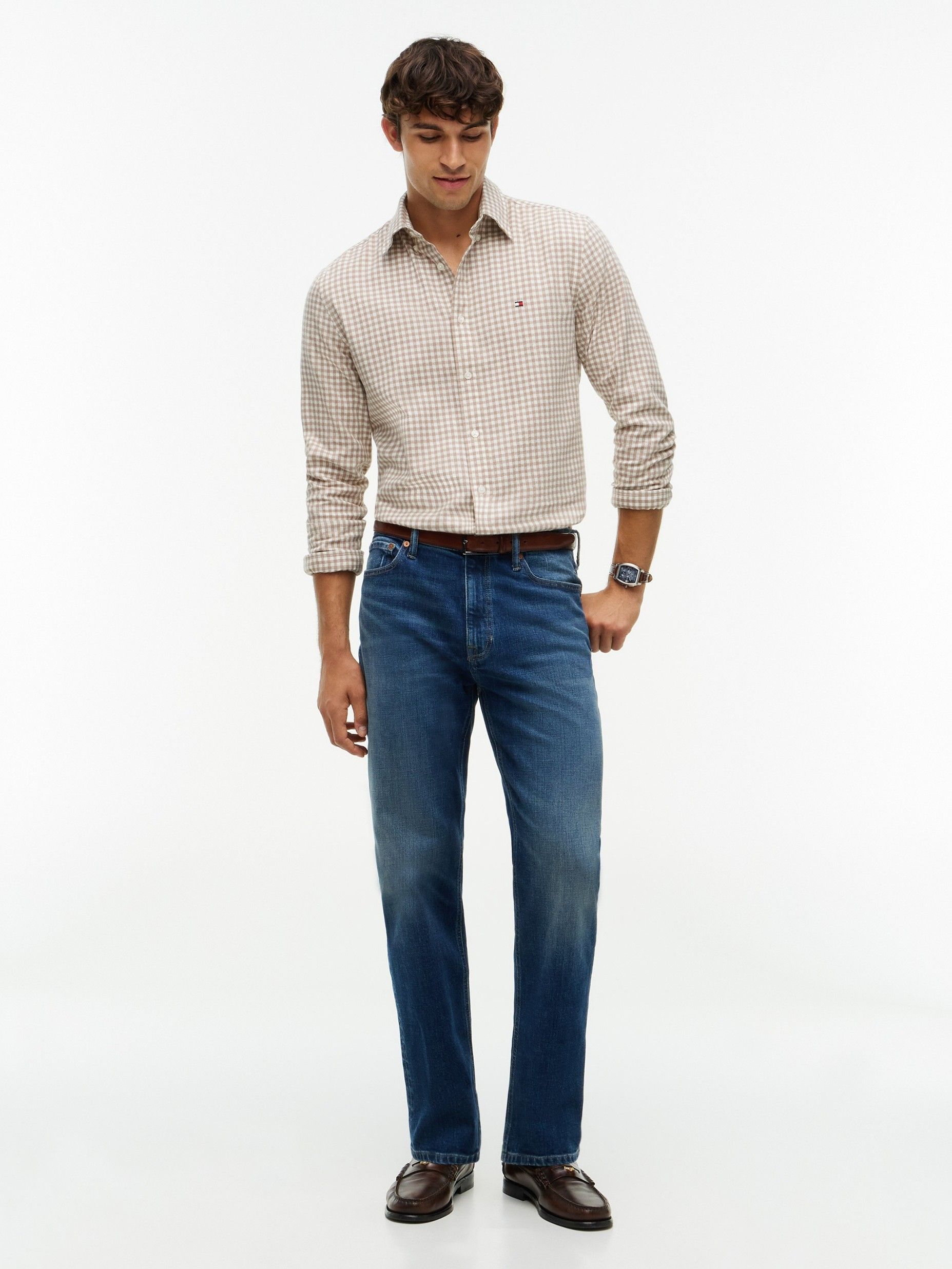 TOMMY HILFIGER - OVERHEMD - Beige