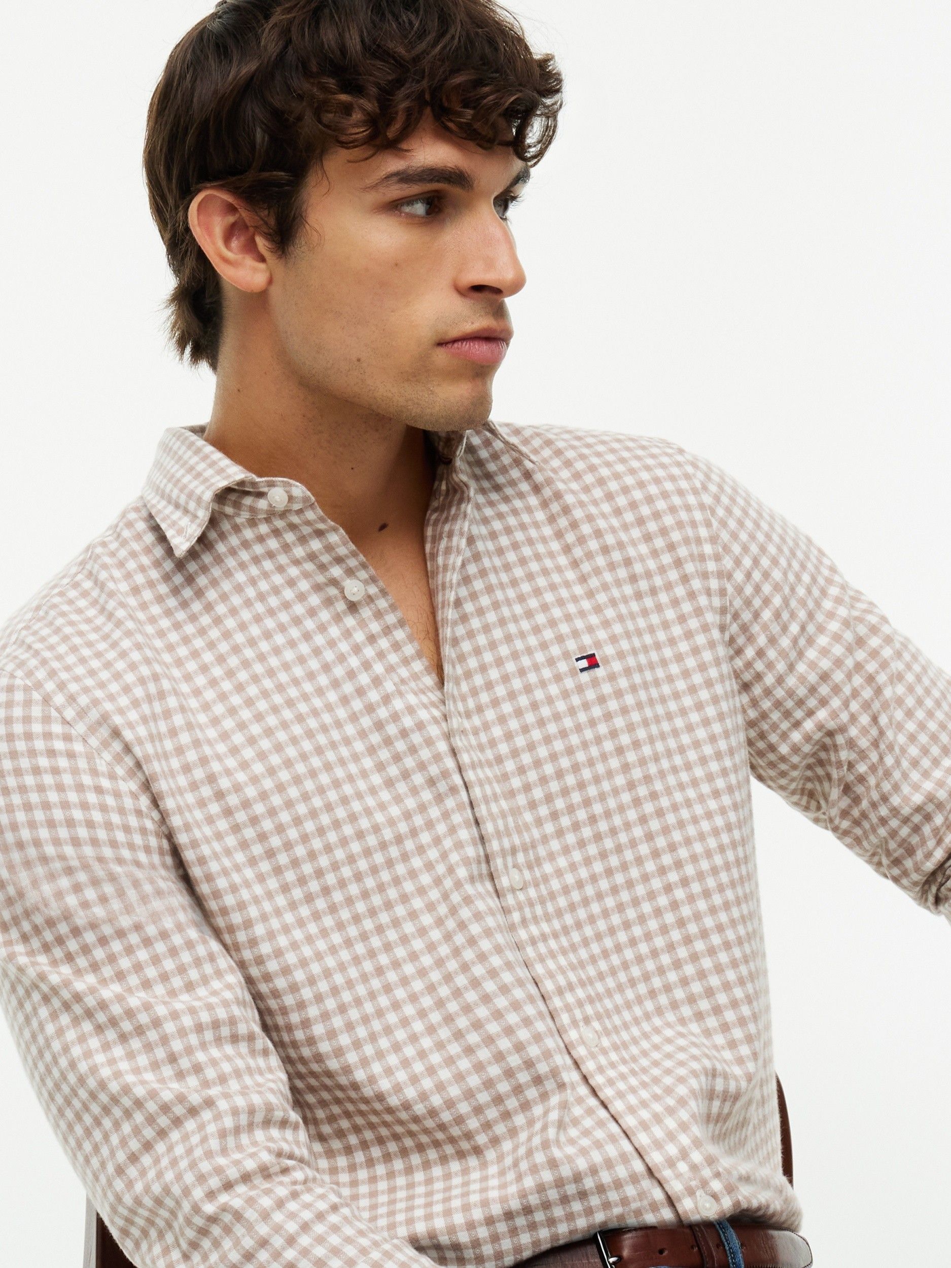 TOMMY HILFIGER - OVERHEMD - Beige