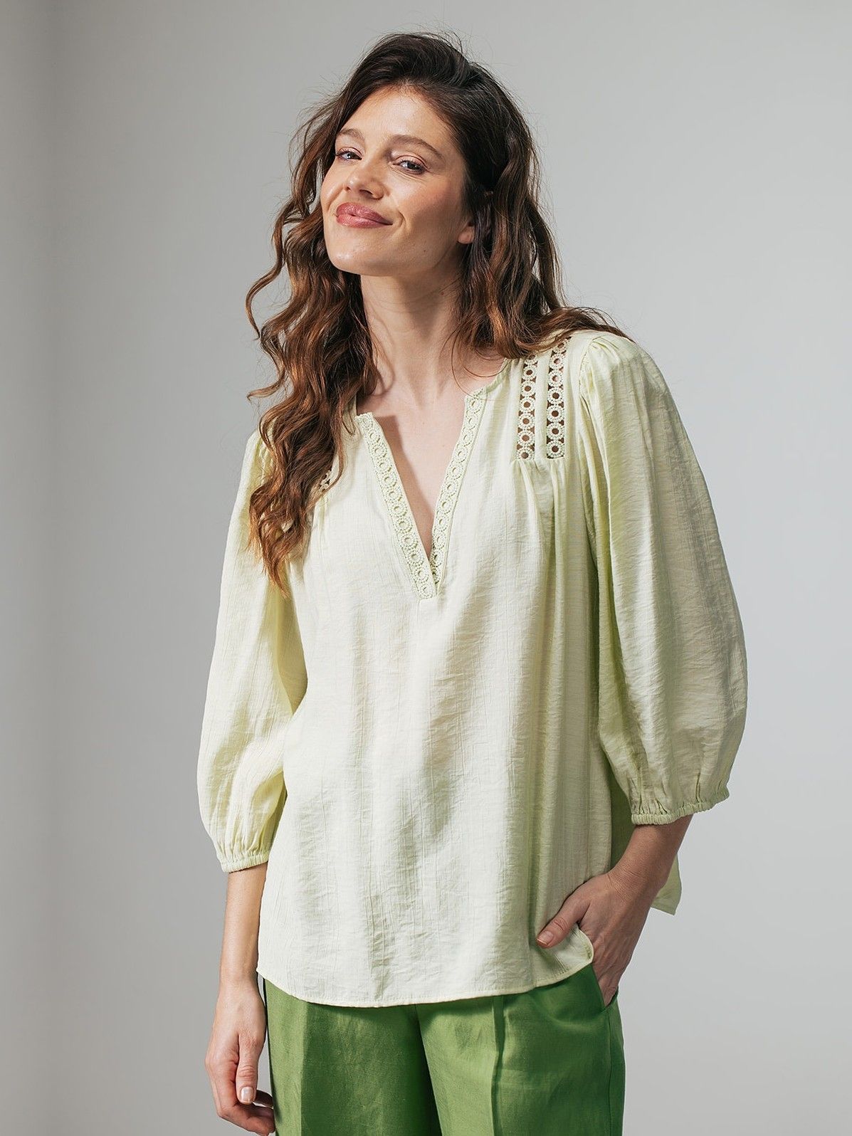 LABEL DOT - BLOUSE - Groen