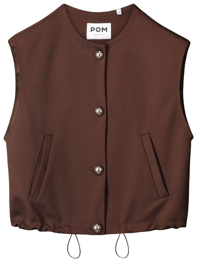 POM AMSTERDAM - GILET - Bruin