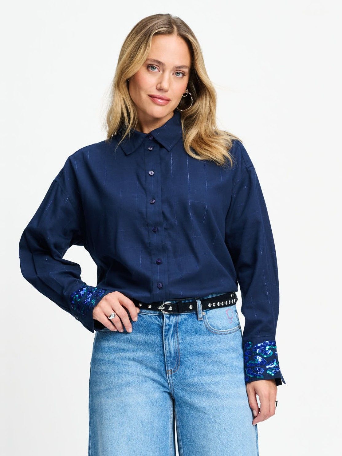 POM AMSTERDAM - BLOUSE - Blauw