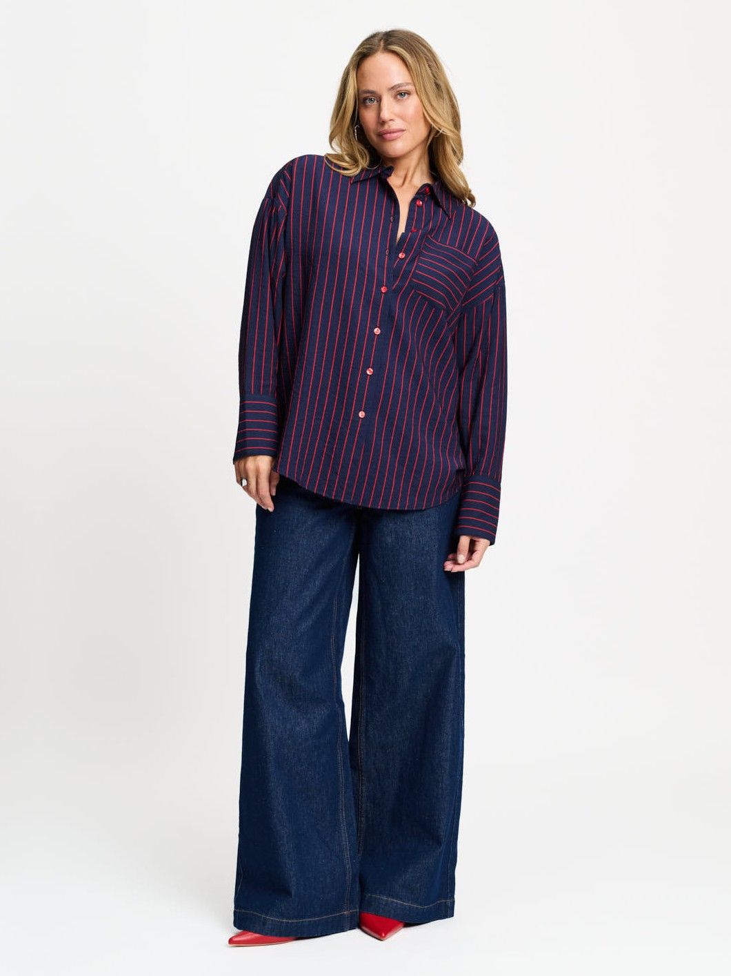 POM AMSTERDAM - BLOUSE - Blauw